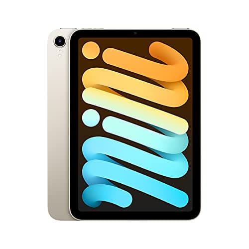 Apple iPad mini (6th Generation): A15 Bionic, 8.3-inch Liquid Retina Display, 64GB, Wi-Fi 6, 12MP front/12MP Back Camera, Touch ID, All-Day Battery Life – Starlight