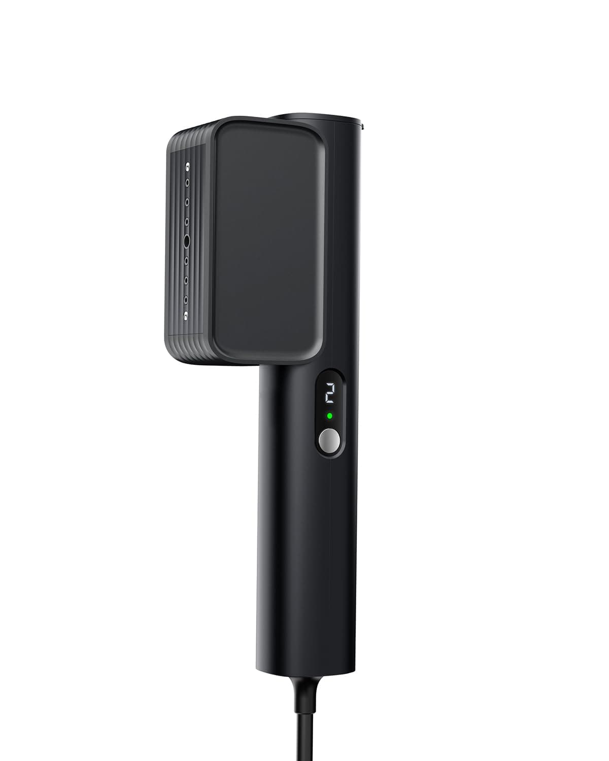 G7 2-in-1 Professional 100-240V Dual Voltage Steamer for Clothes and Iron for Clothes, Just 1lbs Lightly, 8 Minutes of Continuous Steam, 1000W Portable Steamer for travel and home(black)