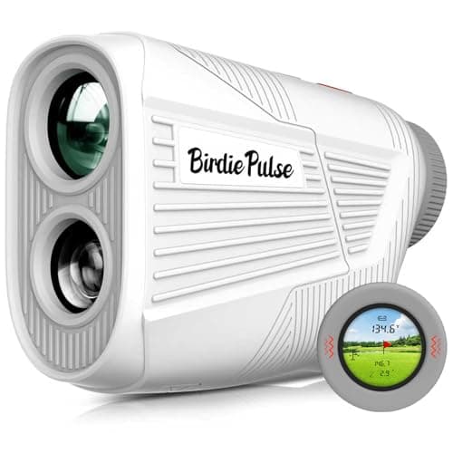 Golf Rangefinder with Slope & Magnet，1300 Yards Range Finder for Golf，Flag Locking Vibration，6-6.5X Magnification & HD LCD，Rechargeable Golf Range Finder