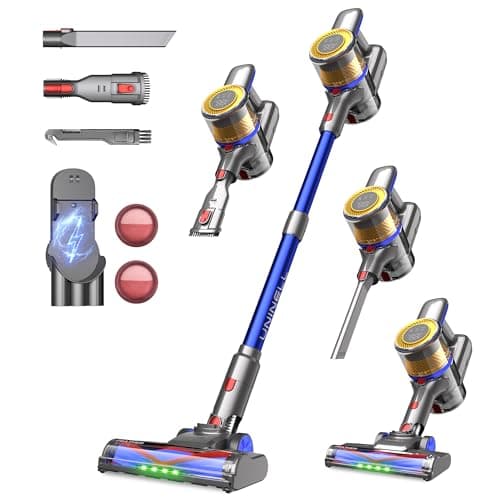UNINELL HOME Cordless Vacuum Cleaner, 45,000Pa/450W Stick Vacuum Cleaners for Home, 60 Mins Runtime, Self-Standing, Detachable Battery, Anti-Tangle Brush, Lightweight Wireless Vacuum for Pet Hair