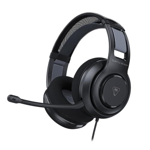 Turtle Beach Atlas 200 Wired Multiplatform Gaming Headset for Xbox, PlayStation, PC w/ 3.5mm Wired Connection - 50mm Nanoclear Drivers, Flip-to-Mute Mic, Memory Foam Cushions - Black