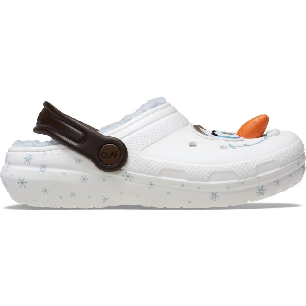 Crocs Kids’ Frozen Olaf Classic Fuzzy Lined Slip On Clogs