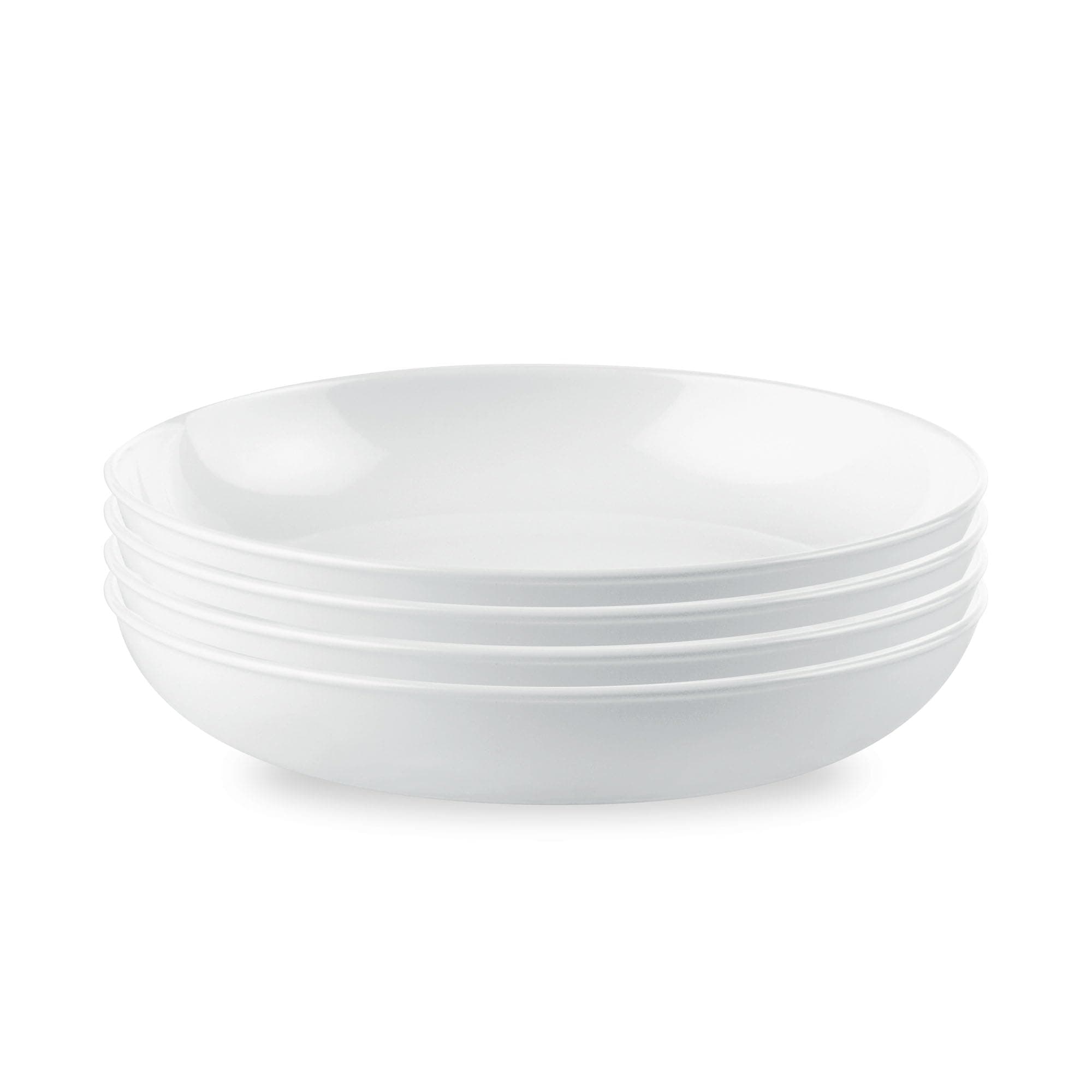 Corelle 4-Pc Versa Bowls for Pasta Salad and More, Service for 4, Durable and Eco-Friendly 30-Oz, Compact Stack Bowl Set, Microwave and Dishwasher Safe, White