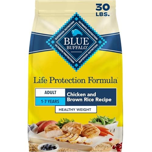 Blue Buffalo Life Protection Formula Healthy Weight Adult Dry Dog Food, Chicken & Brown Rice, Supports Immunity with Antioxidant-Rich LifeSource Bits, Promotes Lean Muscles & Weight Control, 30 lbs.
