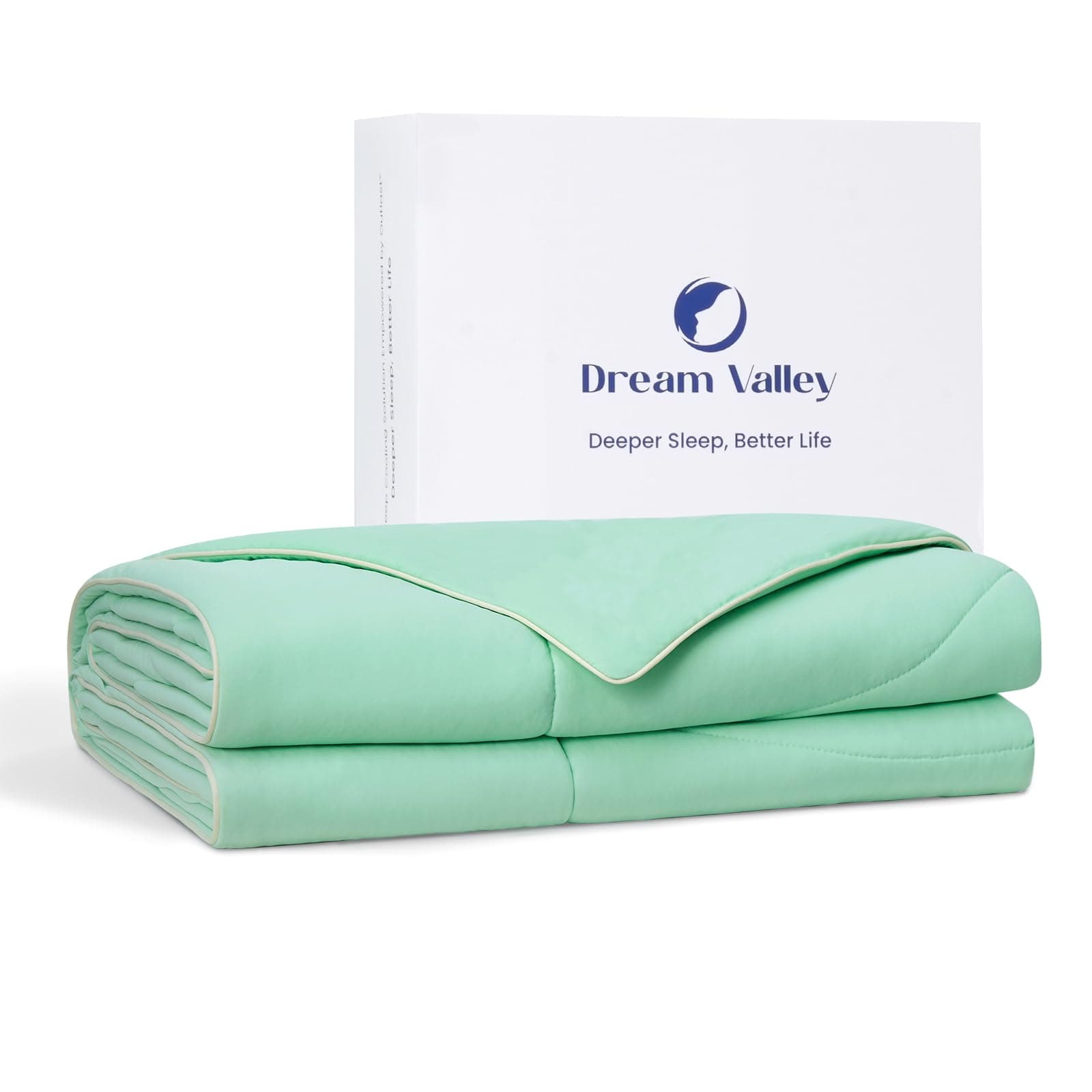 Dream Valley® Temperature Regulating King Comforter, Mint Macaron,106"x90" | NASA-Certified Outlast® Technology, All-season Lightweight Down Alternative Comforter, Soft Cozy Breathable Cooling Blanket