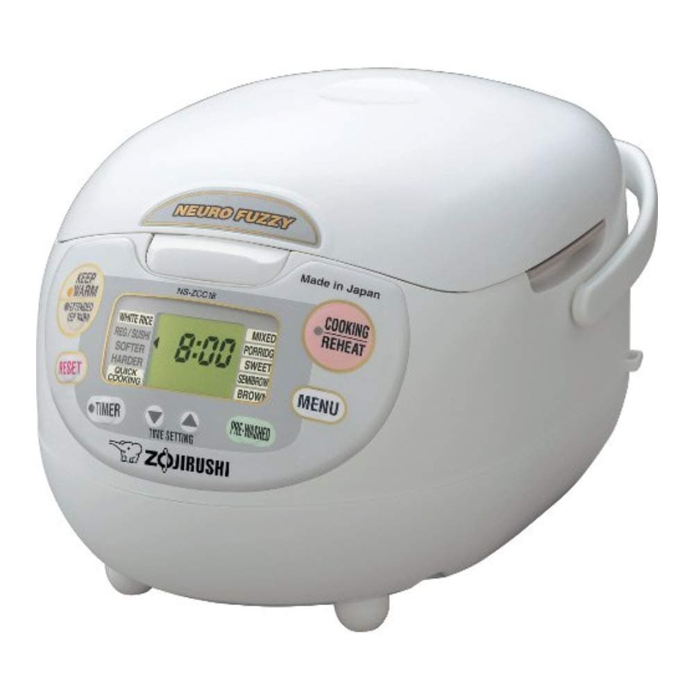Zojirushi Neuro Fuzzy 10-Cup Rice Cooker and Warmer (Premium White) | Automatic keep-warm