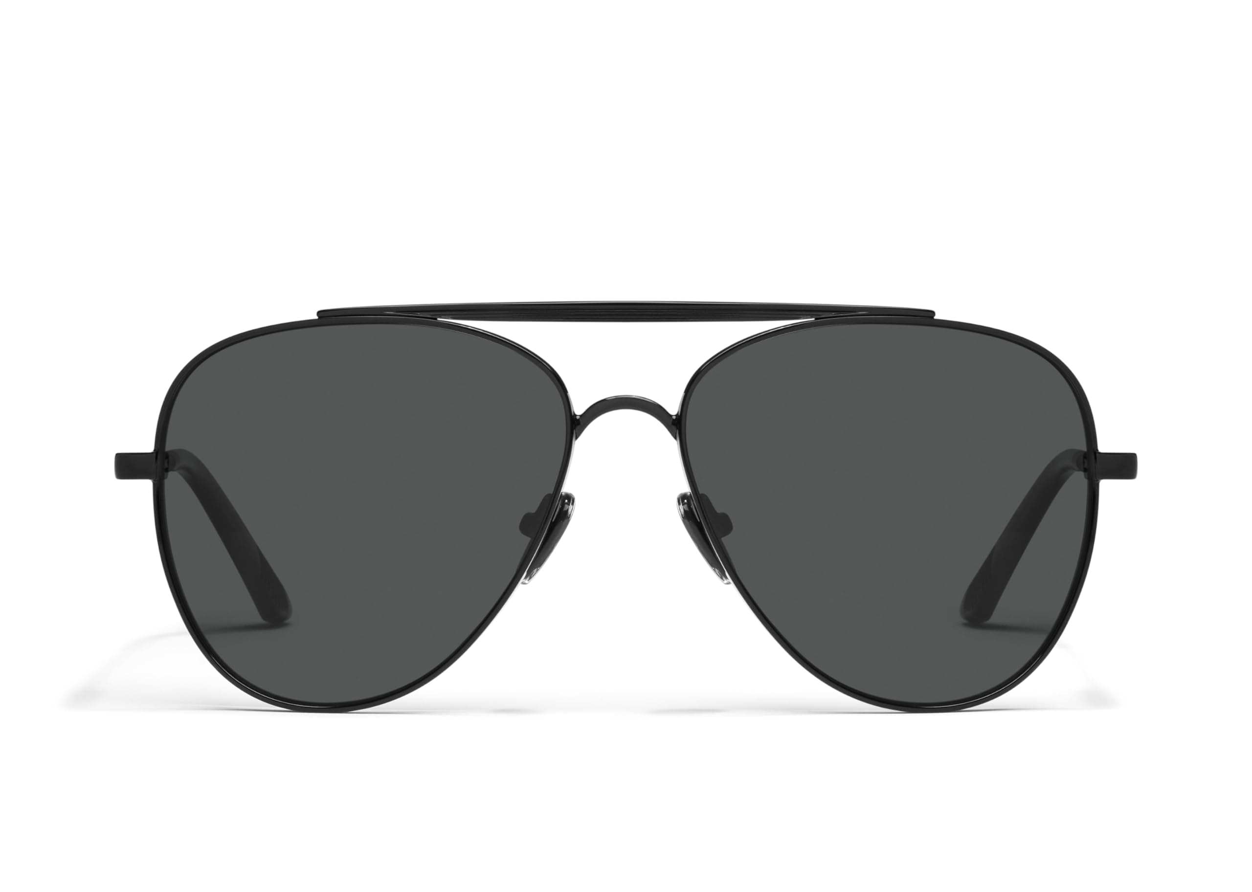 QUAY Free Fall Mens Polarized Aviatior Sunglasses | Large Frame, UV Protection, Built-In Nose Pads, Case and Cloth for Travel, Festivals and Daily Wear
