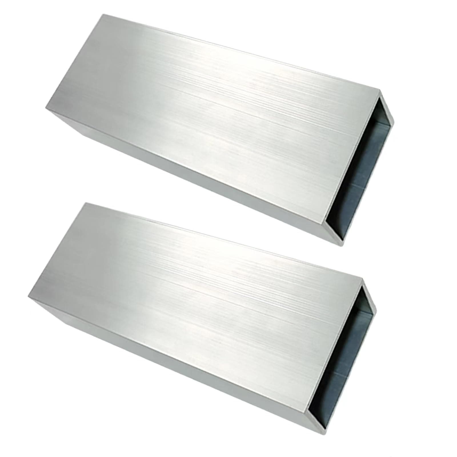 Kwweeoo Aluminum Rectangular Tubing 2Pcs 25mm x 76mm x 1500mm Long Wall Thickness 1.5mm, 2 Pack Aluminum Structural Rectangular Tube 1 x 3 x 0.06 x 59.06" inch