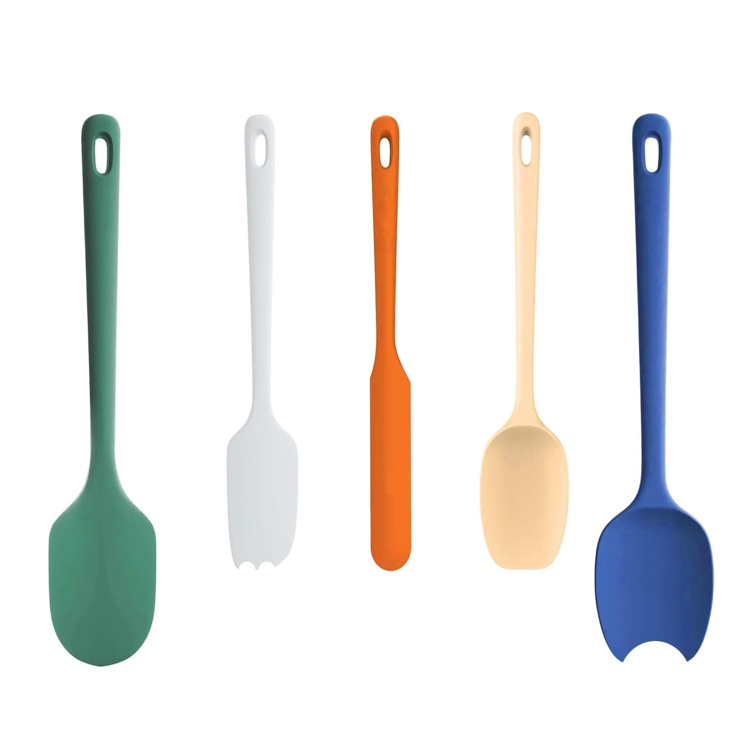 FAOGO 5 Pieces Silicone Spatula Set, Food Grade Rubber Spatula, Handheld with Cordless for Keyboard, PC, Car Canned Air Alternative 1