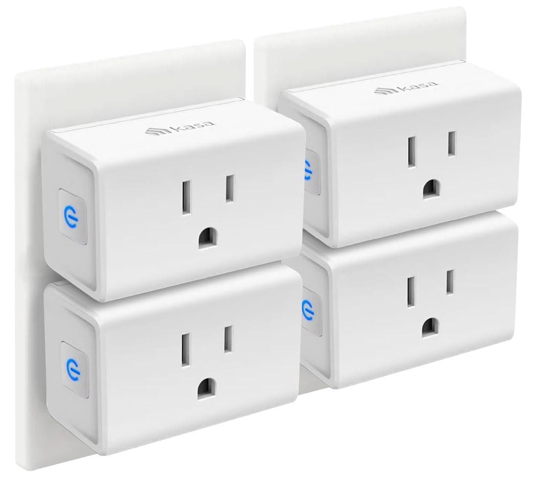Kasa Smart Plug Ultra Mini 15A, EP10P4, Smart Home Wi-Fi Outlet | Works with Alexa & Google Home, No Hub Required, UP Certified, 2.4GHz Wi-Fi Only, 4-Pack, White