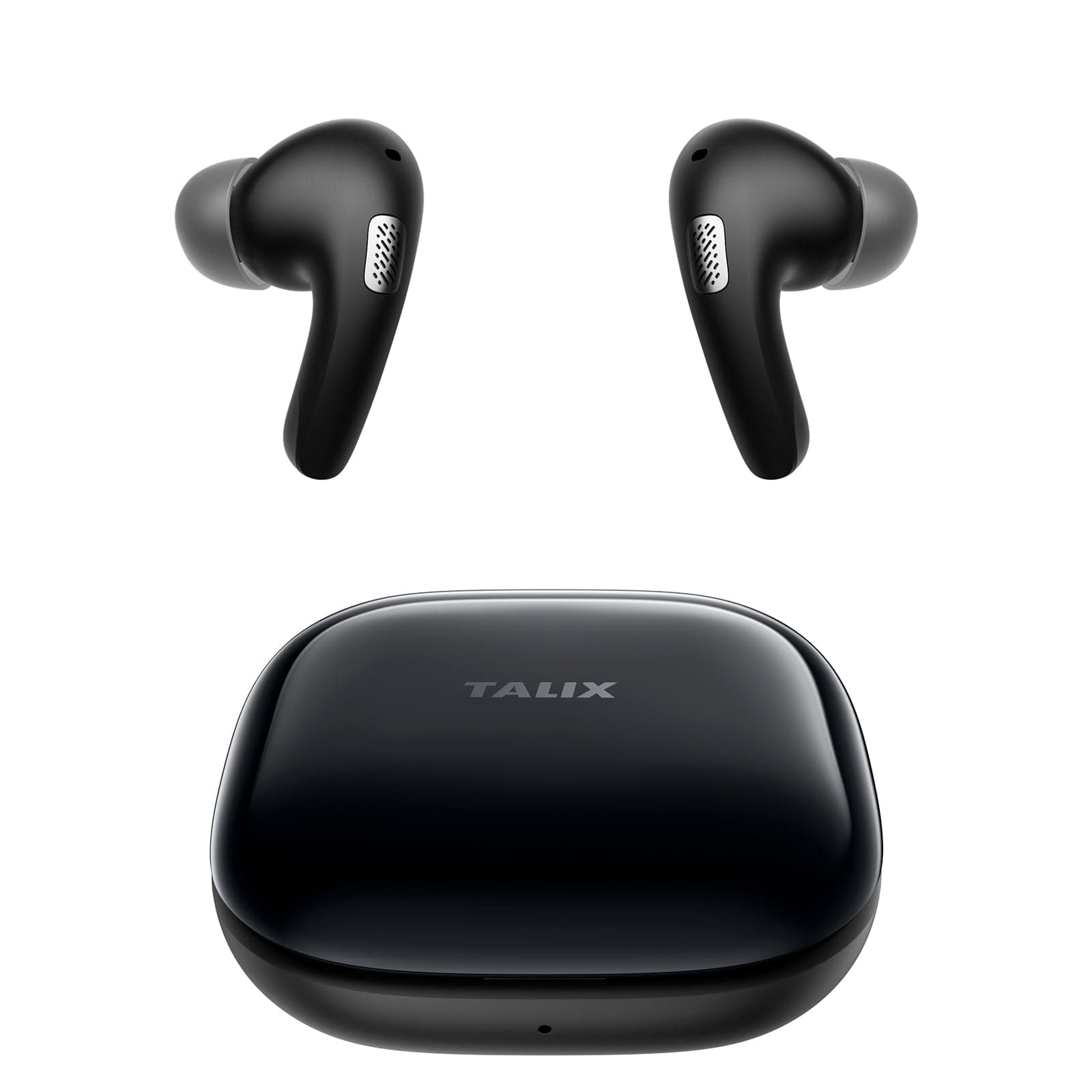 TALIX T30 Noise Cancelling Earbuds with Phone Stand, Punchy Bass, 4-Mic, True Wireless Bluetooth 6.0 in Ear Headphones, 28H Playtime, IPX4 (Black)
