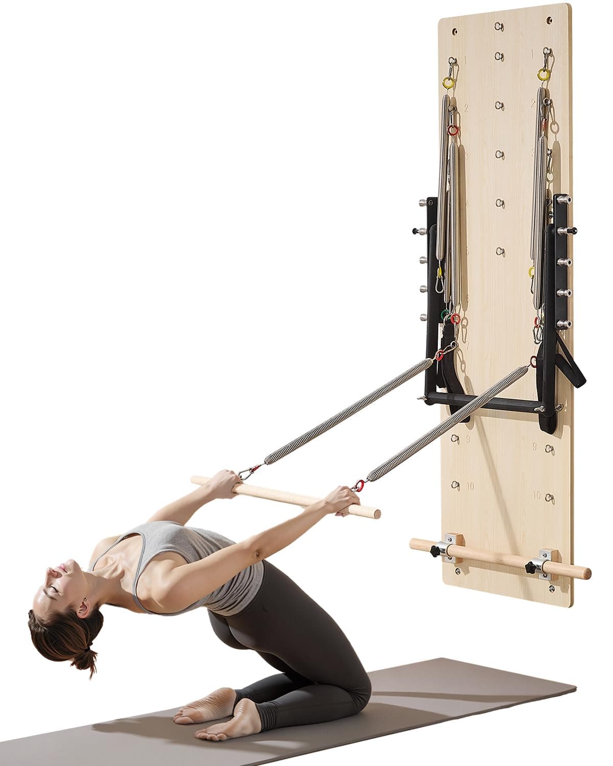 VEVOR Pilates Reformer Foldable, Suitable for Intermediate and Beginners Users, Pilates Equipment for Home Gym Studio Use with 4 Adjustable Resistance Spring, Up to 400 LBS