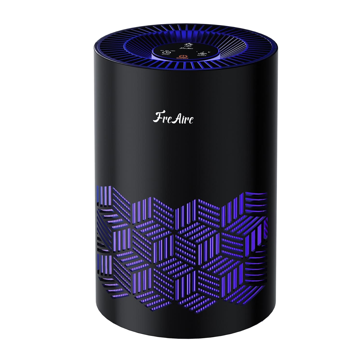 FreAire Air Purifiers for Bedroom Up to 1086 Ft², KN6391RGB, Black | HEPA Air Purifier with 360° Airflow, 20 dB Sleep Mode, 3 Ambient Lights & Aroma Pad for Dust, Smoke, PoIIen & Pet Dander