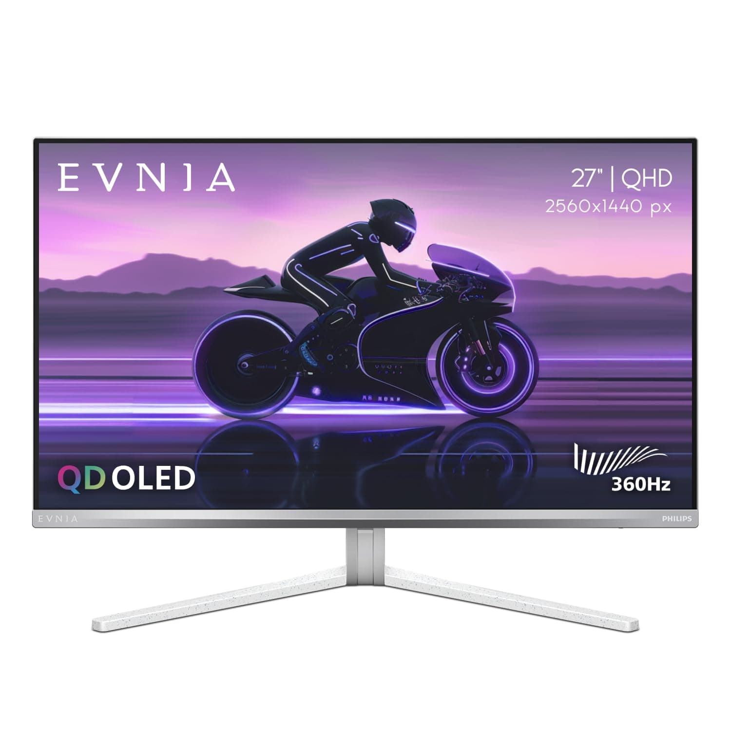 PHILIPS Evnia 27" Gaming Monitor QHD 360Hz QD OLED True Black 400 27M2N8500 | 2560×1440, 0.03ms GtG, Adaptive Sync, HDMI 2.1, USB 3.2 Hub, Height Adjust, Built-in Speakers, Ambiglow, Low Blue Light