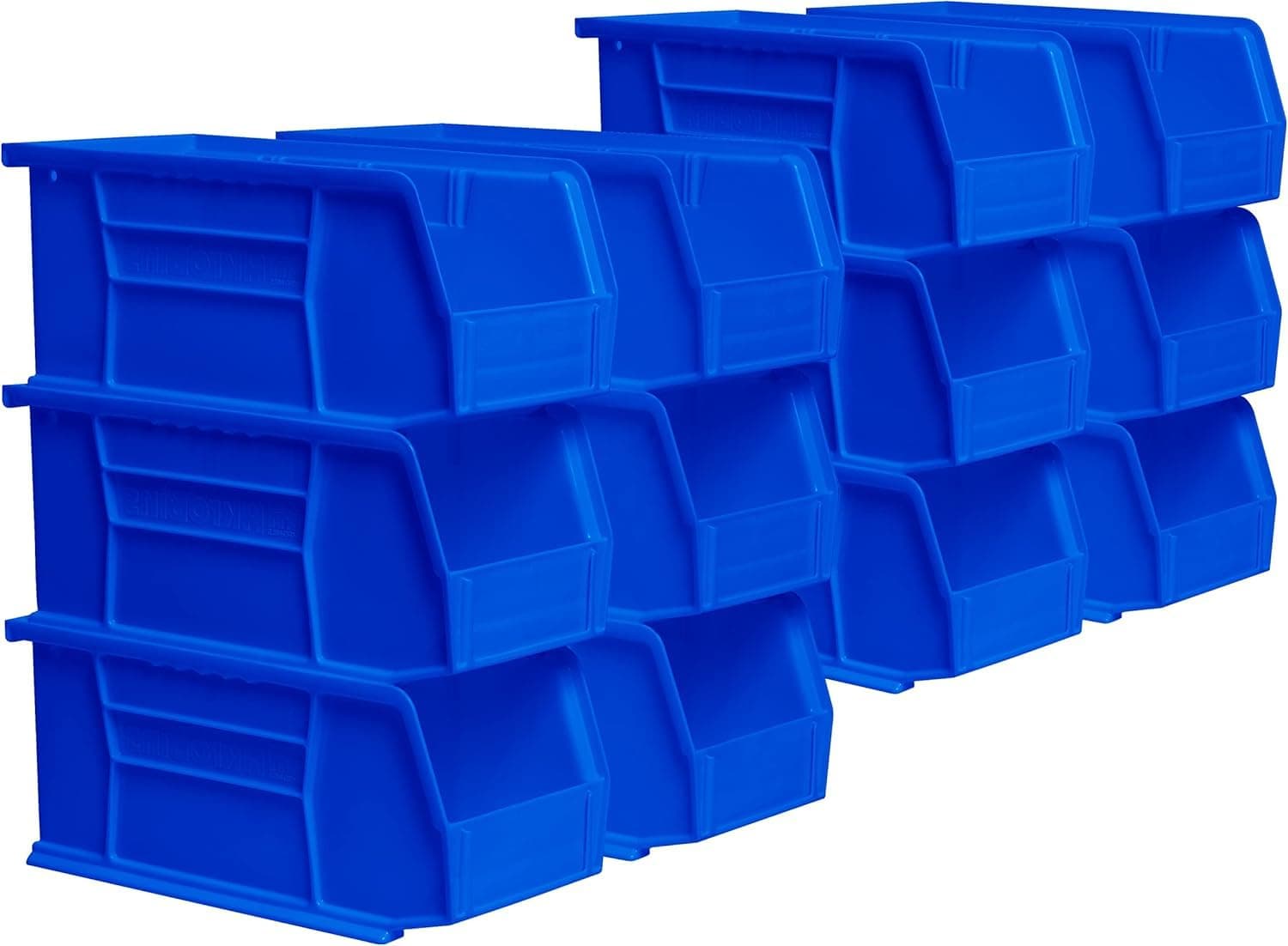 Akro-Mils 30230 AkroBins Plastic Storage Bins, 11"x5"x5", Blue, 12-Pack | Space-Saving Design for Garage, Classroom & Warehouse Use, Parts Sorting, Supply Management, Inventory, Hardware & Crafts