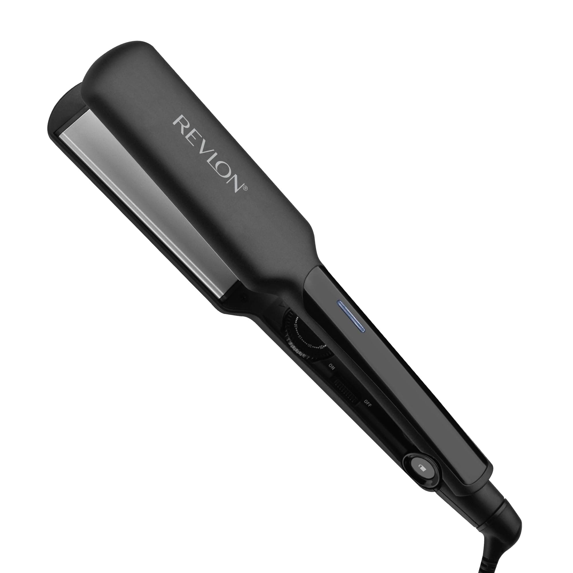 REVLON Ceramic Coated 2" Flat Iron Hair Straightener, Black | Fast Heating Straightener for Quick and Smooth Results, Variable Heat Settings for All Hair Types, Travel Friendly