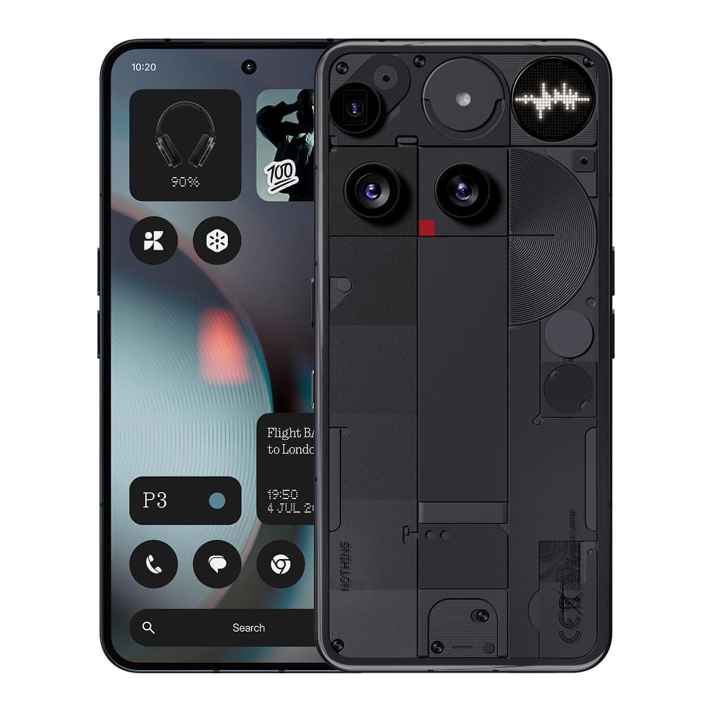 Nothing Phone (3) Cell Phone, 2025 New 5G Unlocked Phones 512GB, Android 15, Snapdragon 8s Gen4, AI Mobile Phones with Four 50MP Cameras & AMOLED Display, 5150mAh, Smartphone Dark Grey