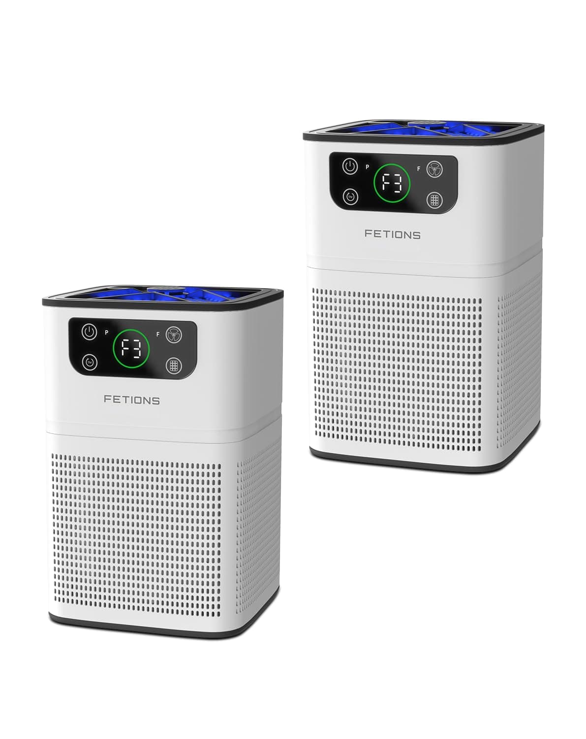 Air Purifiers for Bedroom Home, FETIONS Air Purifier For Home Pets | with Fragrance Sponge Sleep Mode Compact with H13 Filter for Dander Pollen Smoke Dust Odor,White,2 Pack