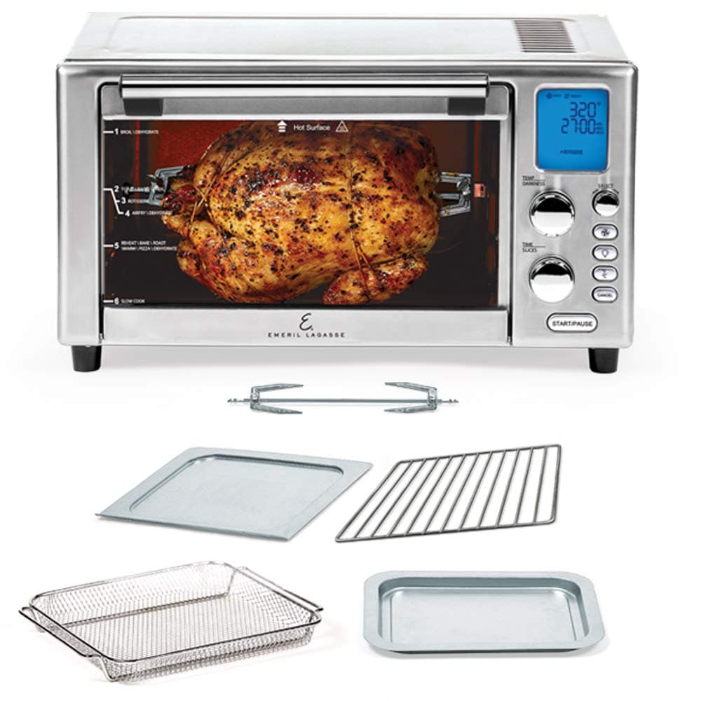 Emeril Lagasse Everyday 360 Air Fryer Oven, 9-in-1 Countertop Oven | 9-in-1 air fryer oven with 360° convection, rotisserie and multiple cooking functions for everyday meals.