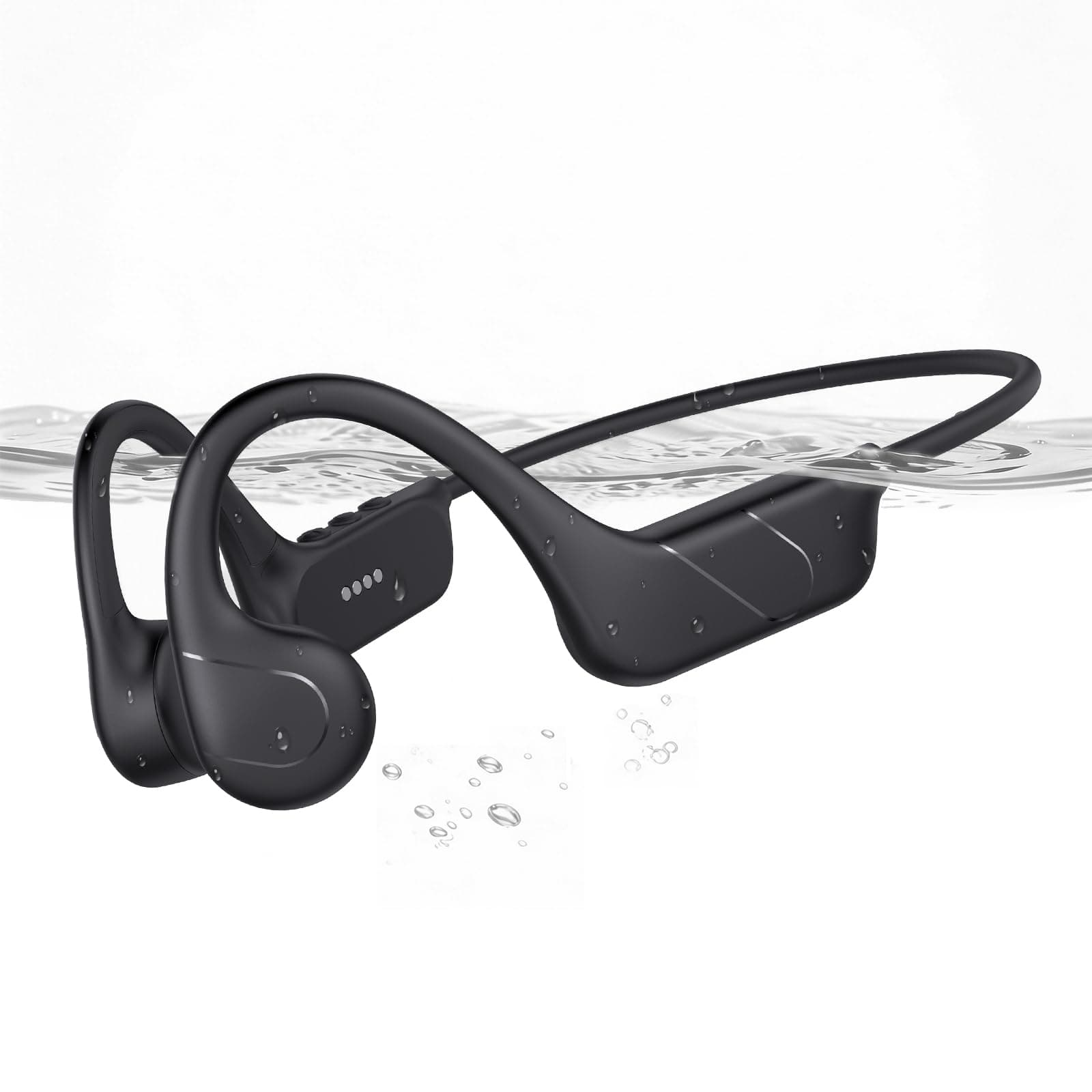 CXK Bone Conduction Headphones IPX8 Waterproof Bluetooth 6.0 Swim Headphone | Underwater Wireless Headset with MP3 Mode Built-in Memory, 12H Playtime, Lightweight Open Ear Buds for Cycling Running