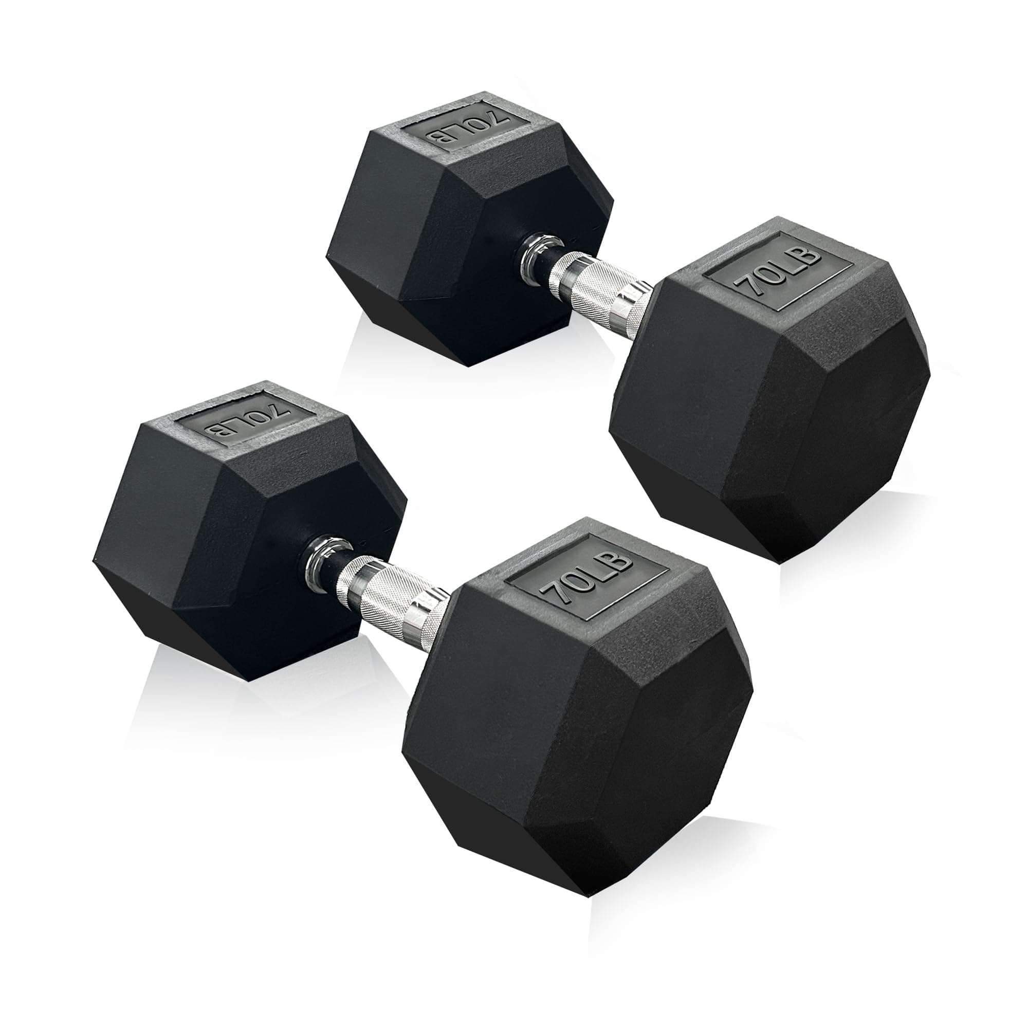 Ritaifer Rubber Hex Dumbbell, Multiple Weight Options 15-550 lbs | Premium Coated Free Weights Dumbbells for Home Gym Strength Training, Rack Not Included