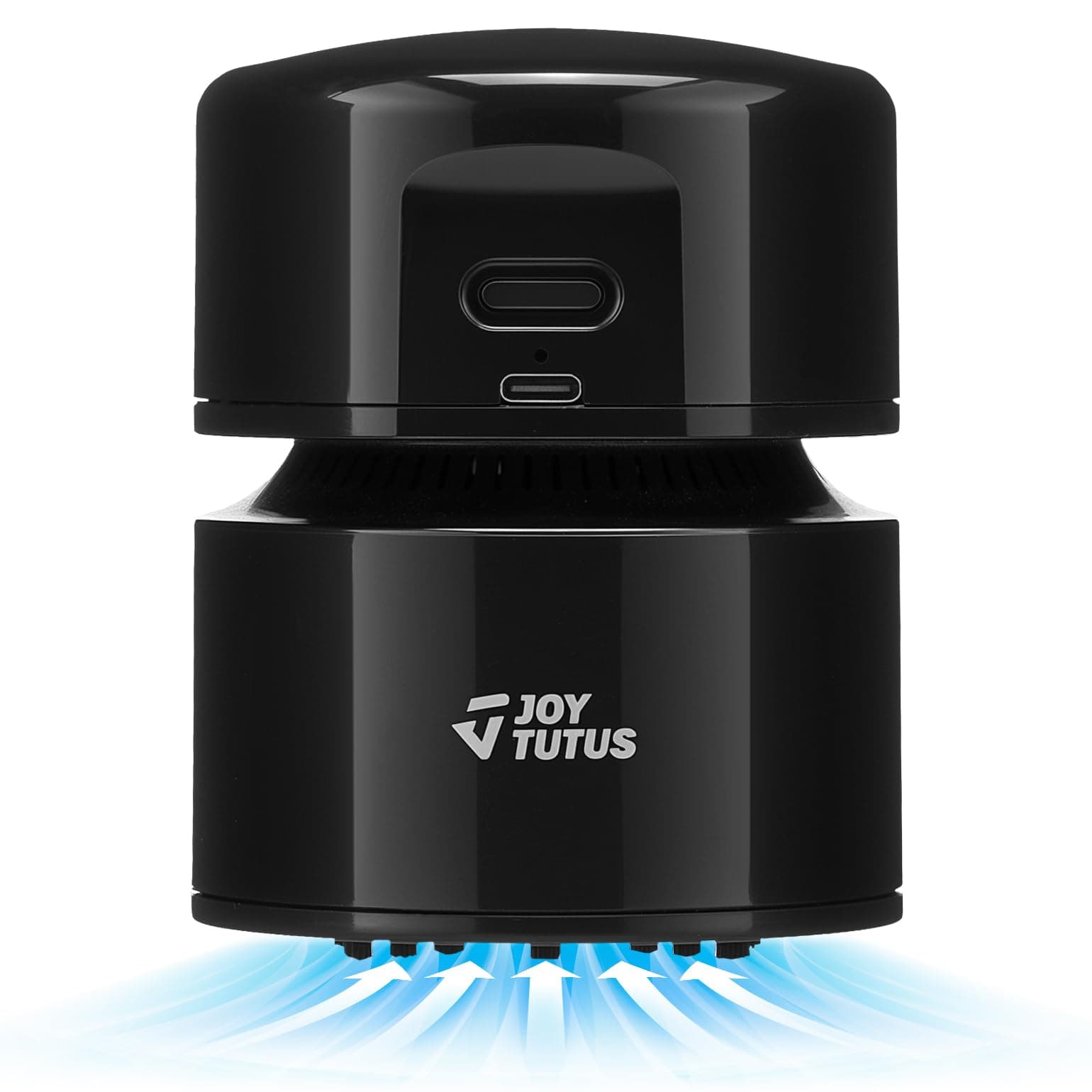 JOYTUTUS Mini Vacuum Cleaner Desk Vacuum Portable Cordless 360º Rotatable Handheld Vacuum 2 Suction Modes USB for Car/Home/Pet Hair/Office/Desk/Keyboards Black