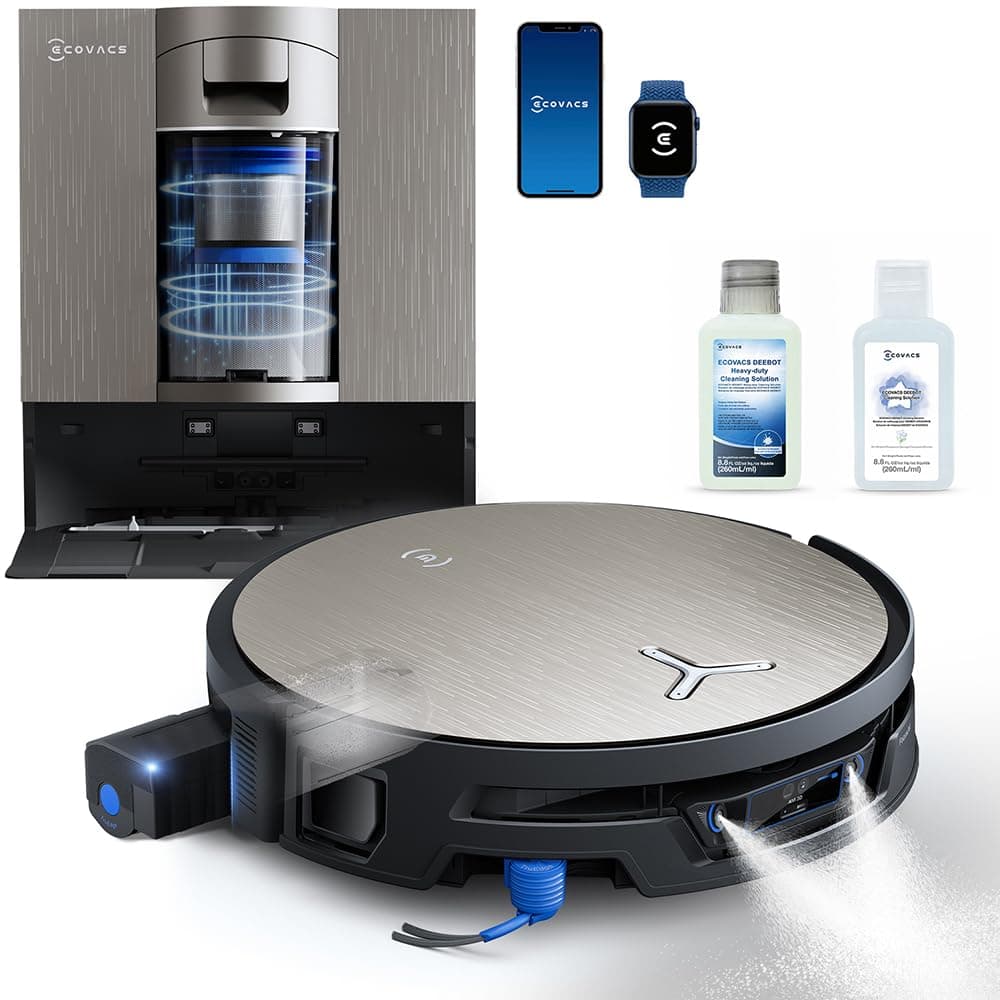 ECOVACS DEEBOT X12S OMNICYCLONE Robot Vacuum & Mop with OZMO Roller 3.0 | Self-Washing Roller Mop, FocusJet Pre-Spray, BLAST Suction, Carpet Shield, ZeroTangle 4.0, PowerBoost, Bagless Station