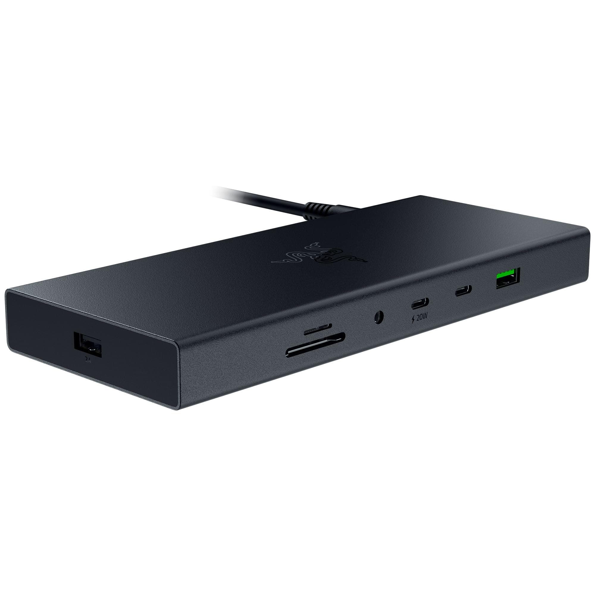 Razer USB 4 Dock, 14 Ports, Windows & Mac Compatible, Black | USB-C, USB-A, HDMI, DP, Ethernet, SD, 3.5mm, Dual Monitor (4K 120 Hz), Laptop & Phone Fast Charge, Durable Lightweight Casing