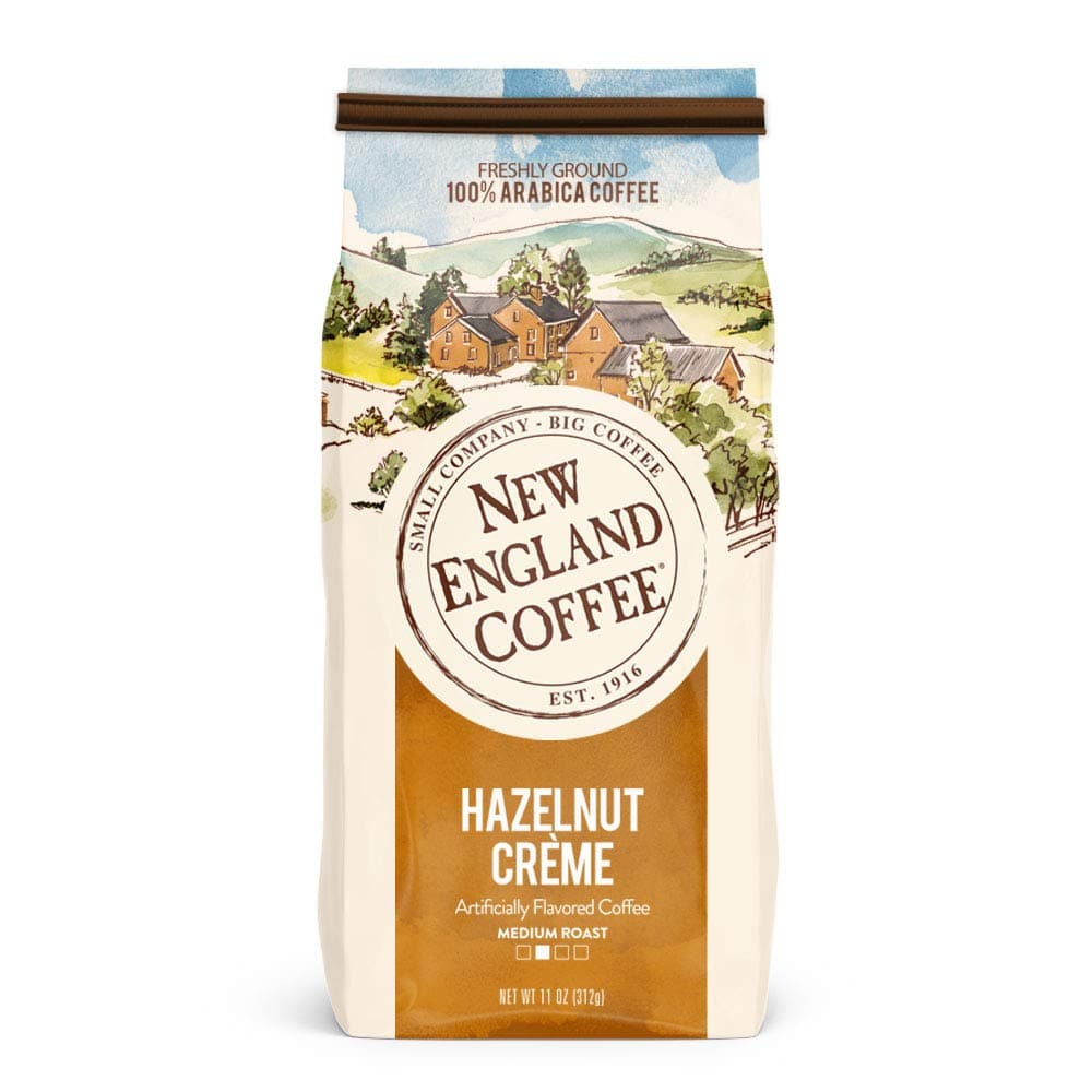 New England Coffee Hazelnut Crème Ground Coffee 11oz (Pack of 3)