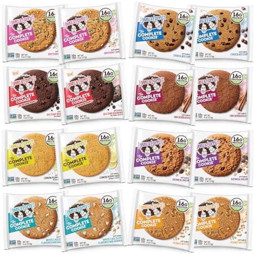 Lenny & Larry's Complete Protein Cookie, [8 Flavor Variety], Chewy Soft Baked, 16g Plant Protein, Vegan, Non-GMO, High Fiber, 4 Ounce Cookie (Pack of 16)