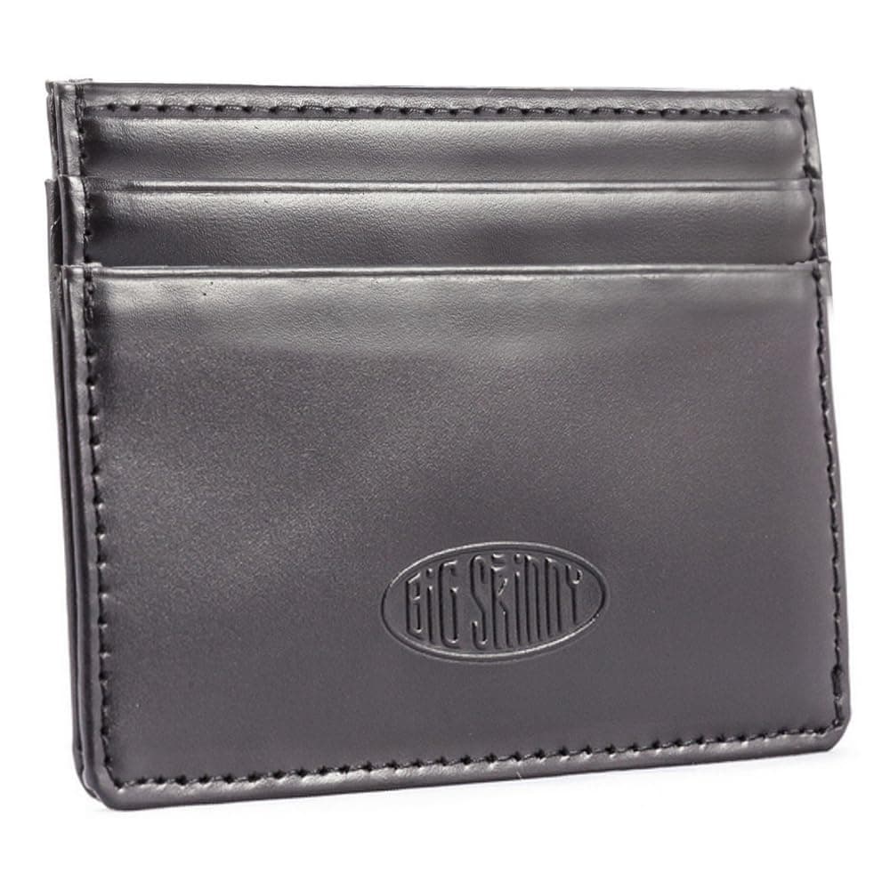 Big Skinny Men's Leather Open Sided Mini Skinny Card Wallet