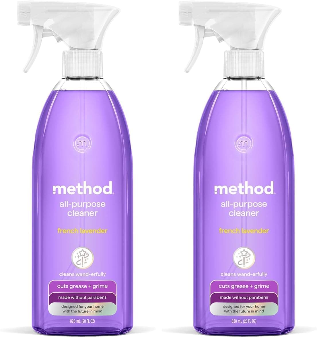 Method All-Purpose Cleaner Spray, French Lavender, Perfect for Most Counters, Tiles and More, 28 Fl Oz (Pack of 2)