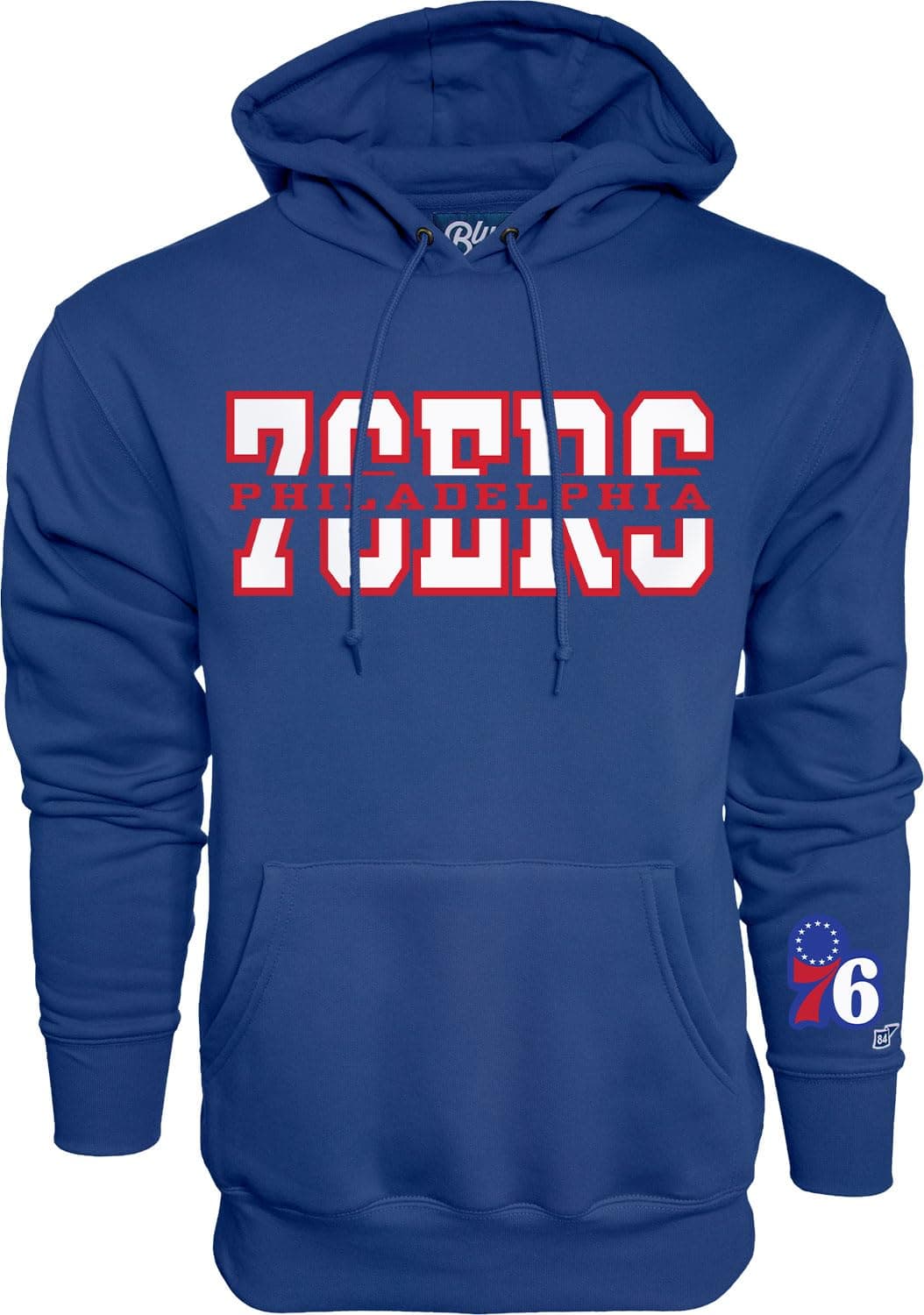 Blue 84 NBA unisex-adult Nba Officially Licensed Hooded Sweatshirt Sleeve Logo