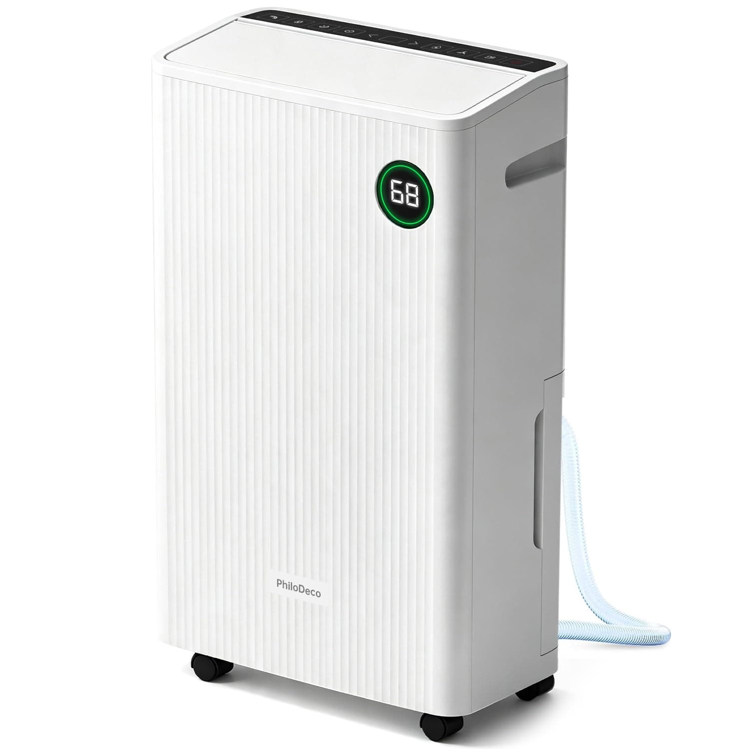 4500 Sq Ft Dehumidifier for Basement, Max 80 Pint/Day with Drain Hose, Quiet Dehumidifiers for Home, Smart Humidity Control, 1.45 Gal Tank, for Bedroom, Bathroom & Large Room, White