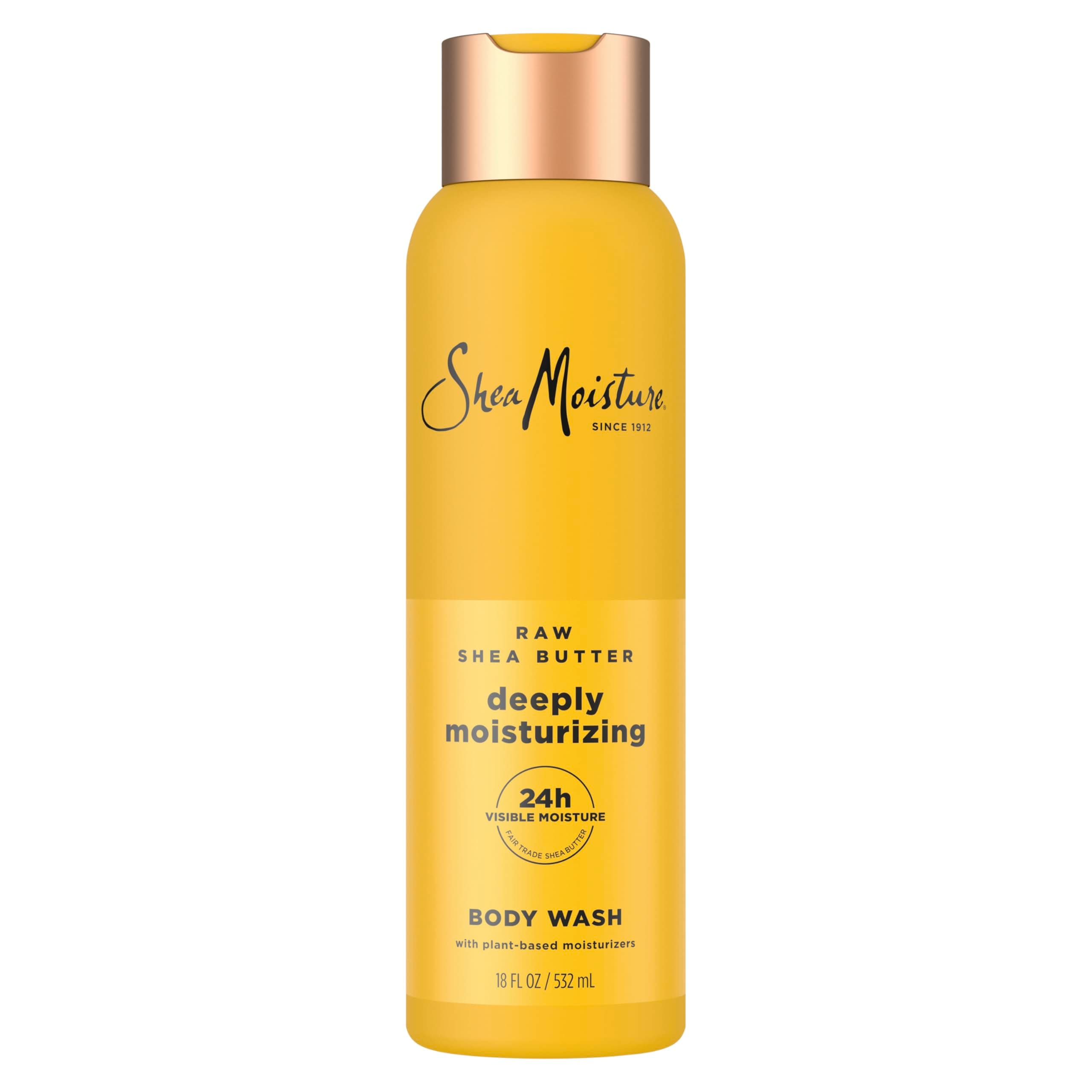 SheaMoisture Raw Shea Butter Body Wash Moisturize and Restore Deeply 18 oz | Deeply Moisturizing for 24H Visible Moisture for Healthy, Glowing Skin