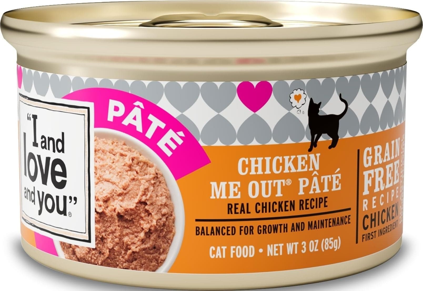 I and love and you Wet Cat Food - Chicken Me Out Pâté - Chicken Recipe, Grain Free, Filler Free, 3oz Pack of 24 Cans
