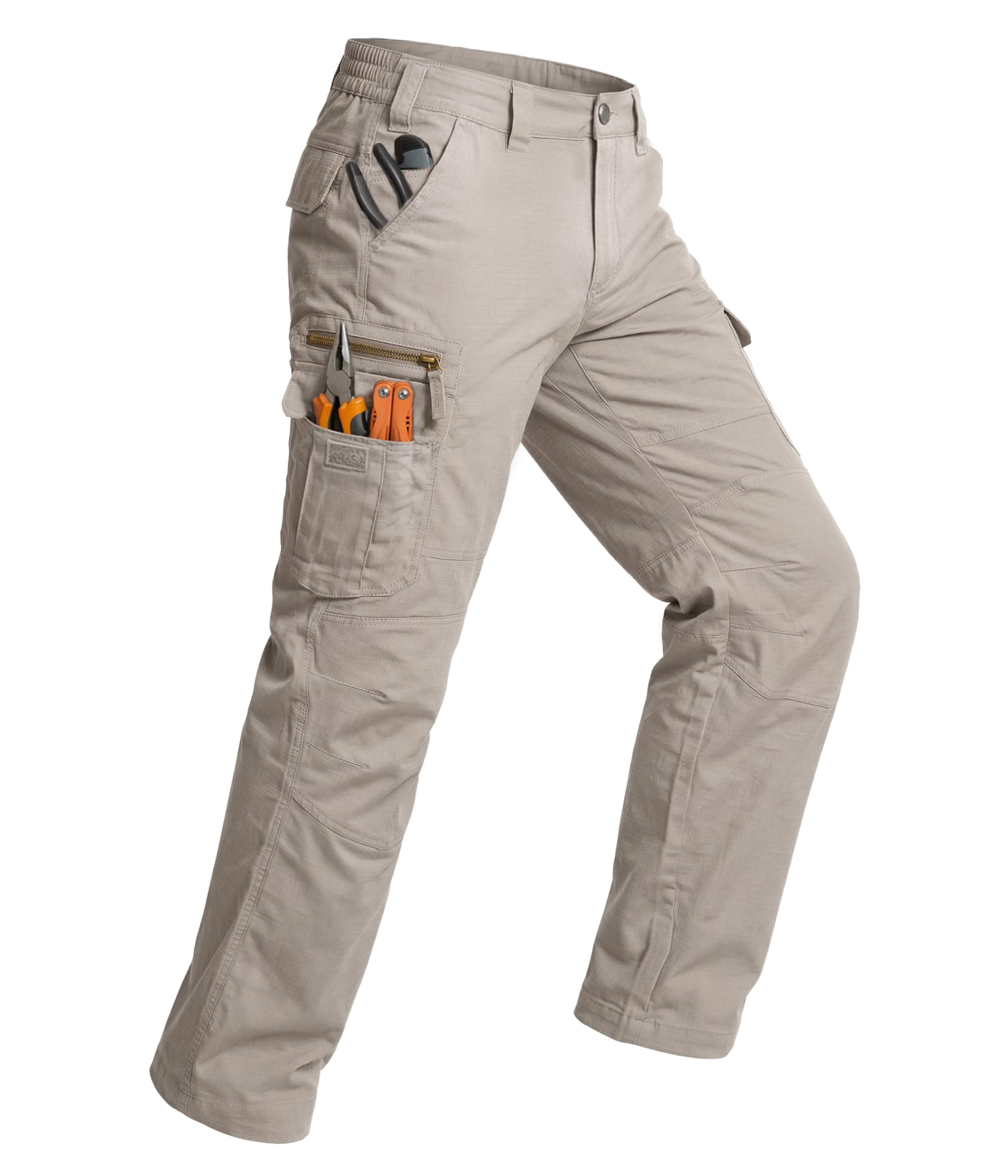 Arunlluta Work-Pants-Men-Ripstop-Tactical-Cargo-Pants-Water Resistant-Mens-Hiking-Pants-9 Pockets-for Outdoor Worker