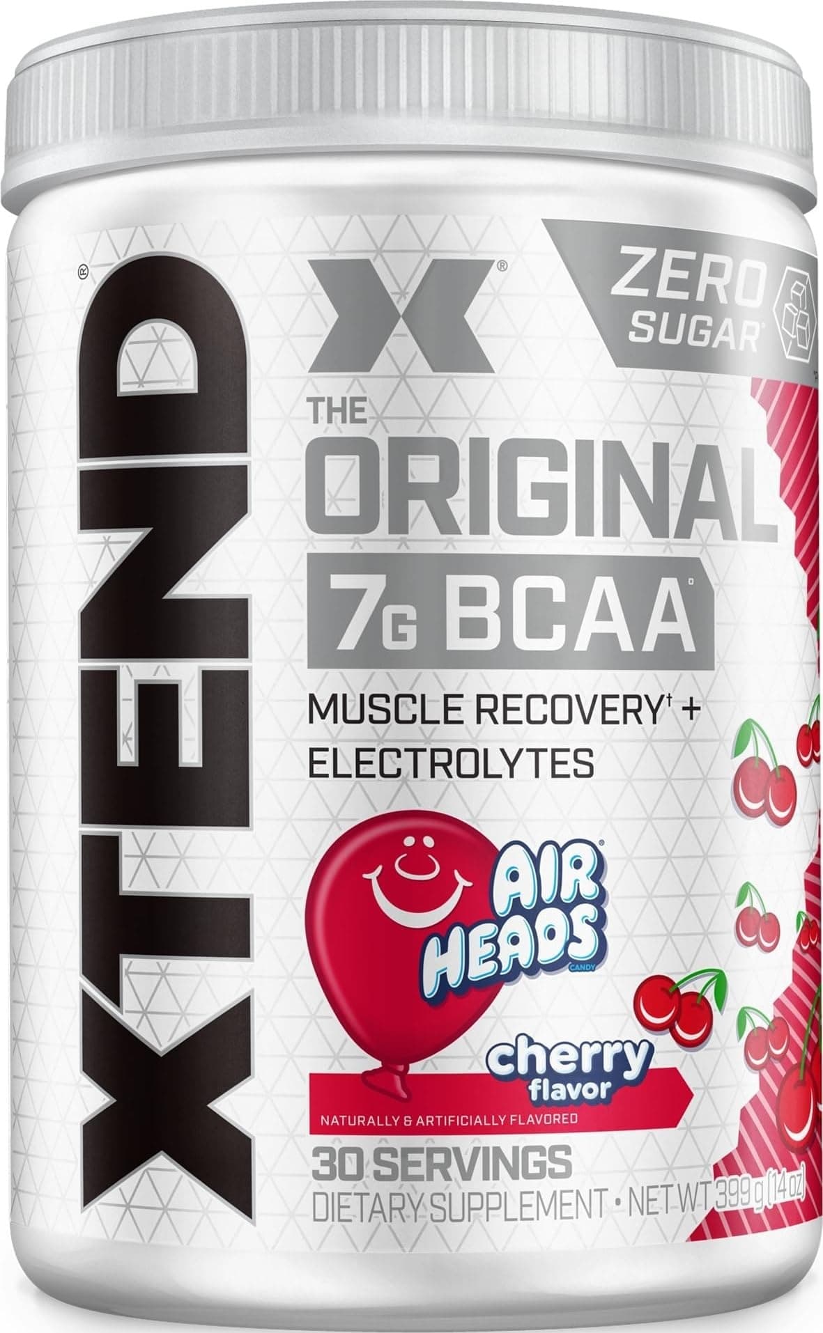 Xtend Original BCAA Powder with Zero Sugar, Airheads Cherry, 30 Servings