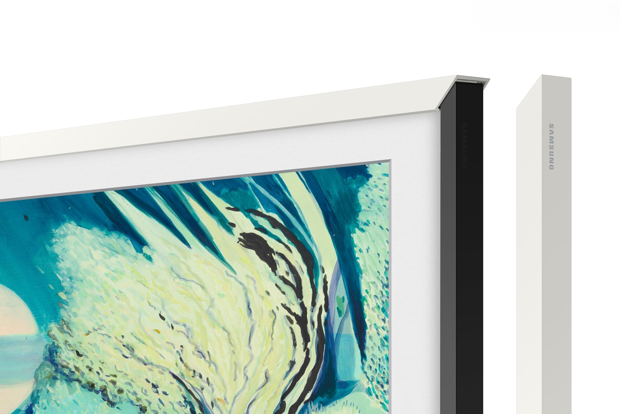 Samsung 50-inch The Frame Customizable Bezel, Modern White (VG-SCFA50WTBZA, 2021 Model)
