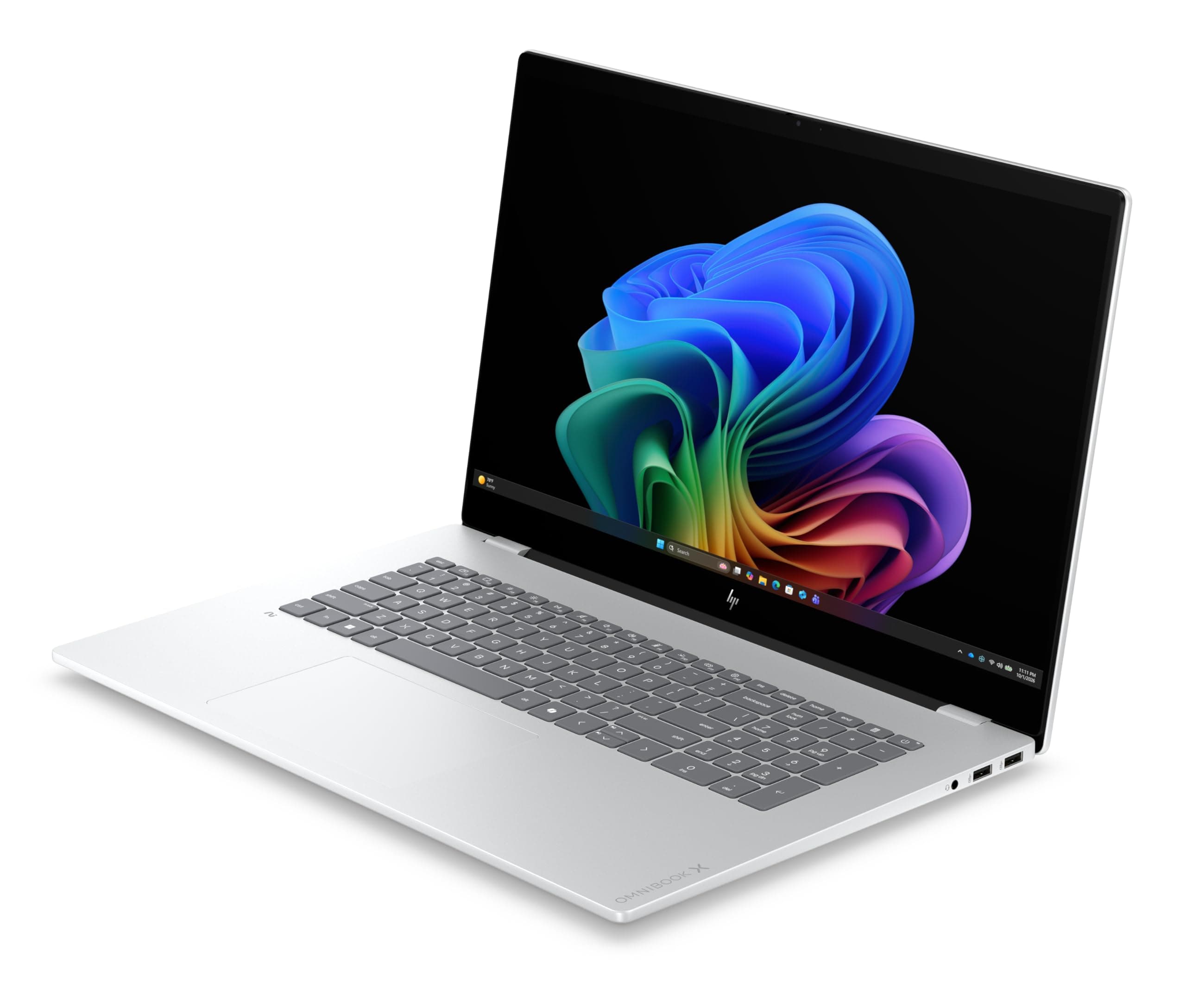 HP OmniBook X Laptop Next Gen AI 17-dd1000nr 17.3", Touch Screen, Windows 11 Home, Windows Laptop, Intel Core Ultra 7, 16GB RAM, 1TB SSD, FHD, Glacier Silver
