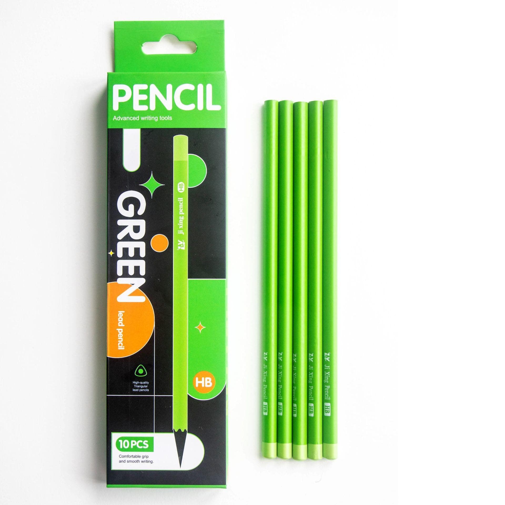 REDRIE 10 Pack Wood-Cased 2HB Pencils, Foldable for Beginners