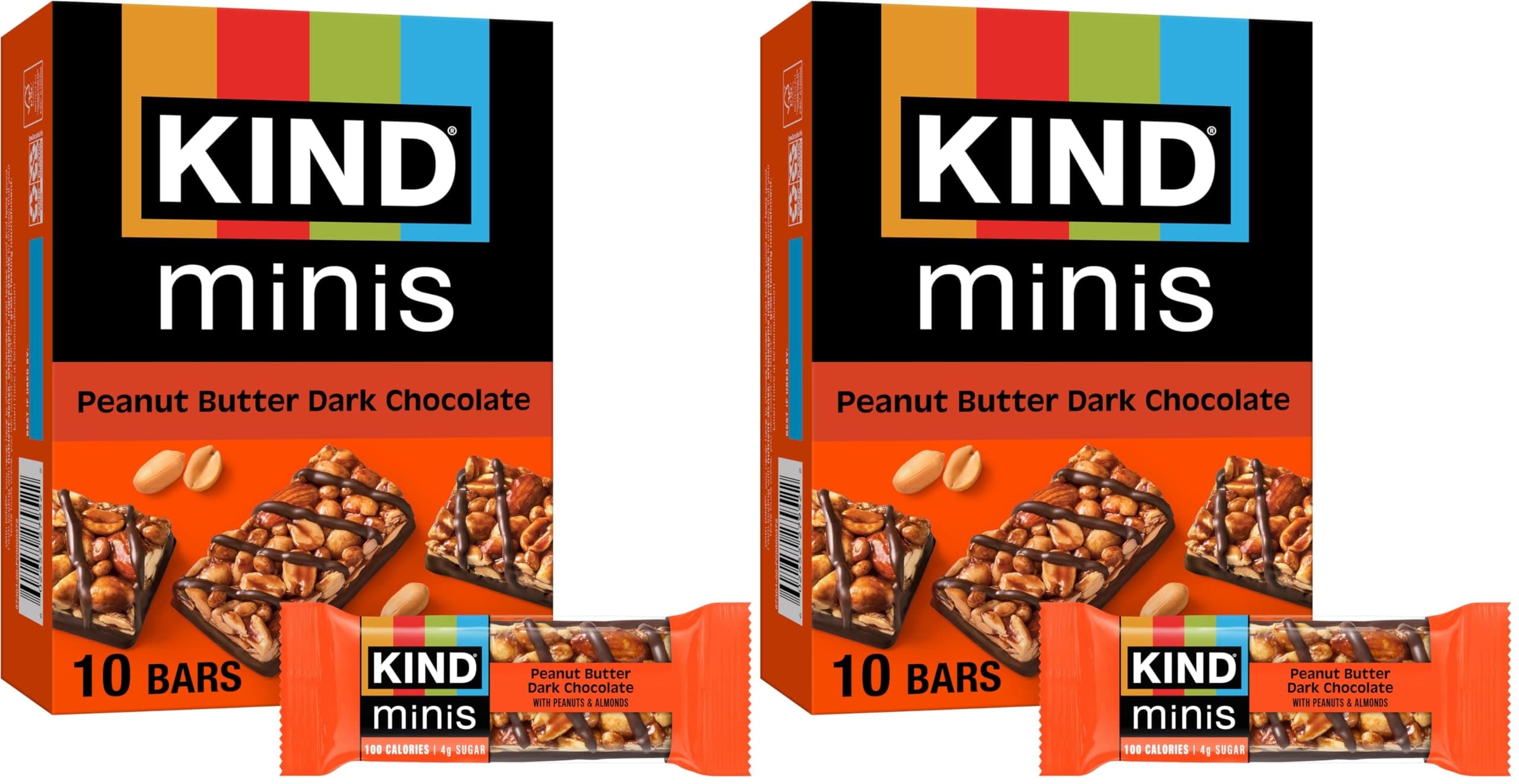 KIND Minis, Peanut Butter Dark Chocolate, 0.7 Oz (Pack of 2)