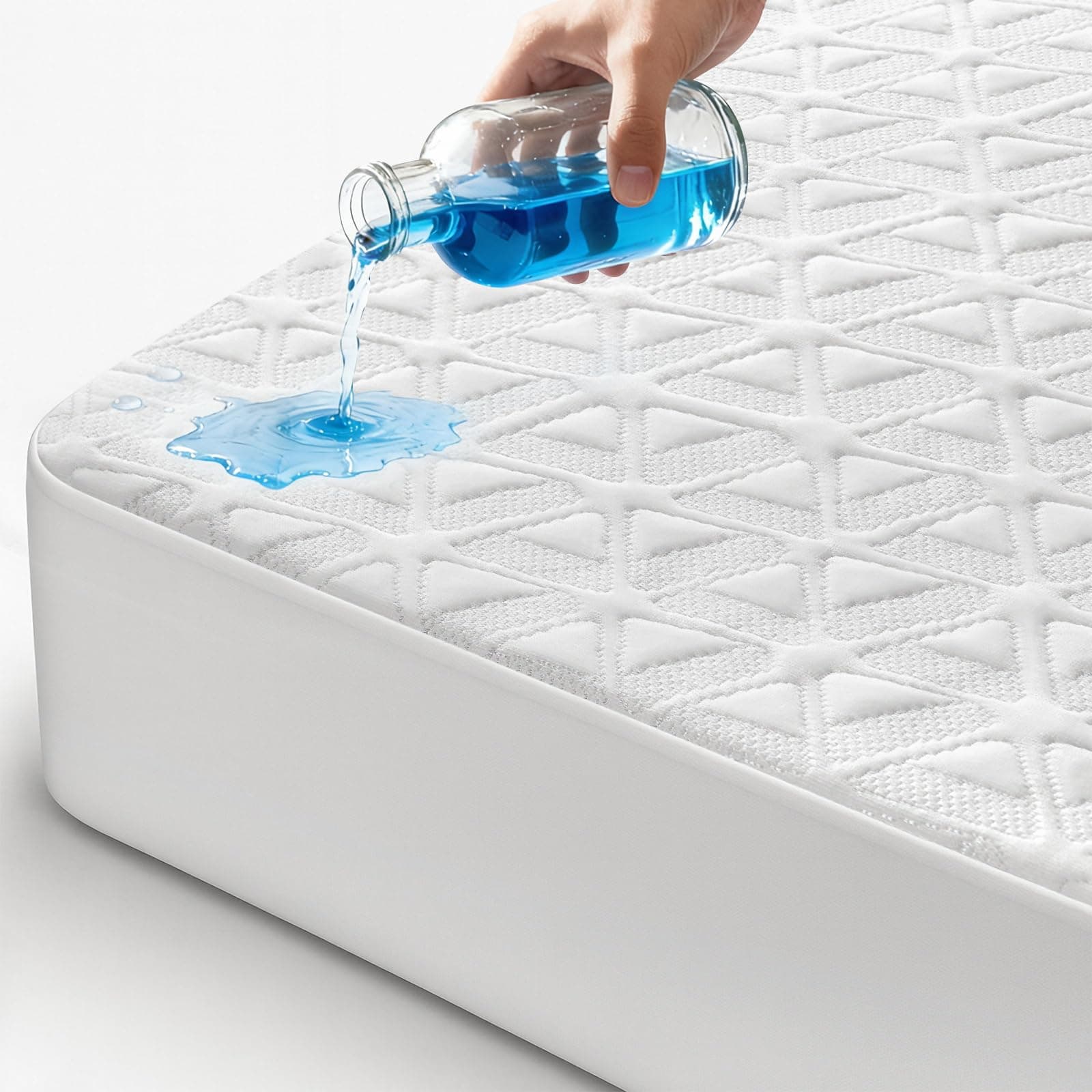 California King Waterproof Mattress Protector, Breathable Cooling Bed Cover | 100% Waterproof TPU, Noiseless 3D Air Fabric, Soft Mattress Pad, 8"-21" Deep Pocket, Machine Washable, OEKO-TEX Safe