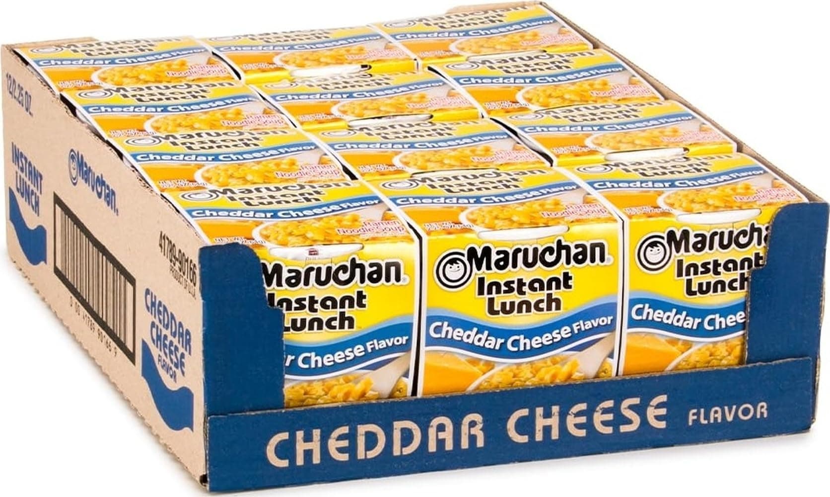 Maruchan Instant Lunch Ramen Noodles, Cheddar Cheese Flavor – Japanese-Style Instant Noodle Soup, Easy Meal Ready in 3 Minutes – 2.25 Oz. (12 Pack)