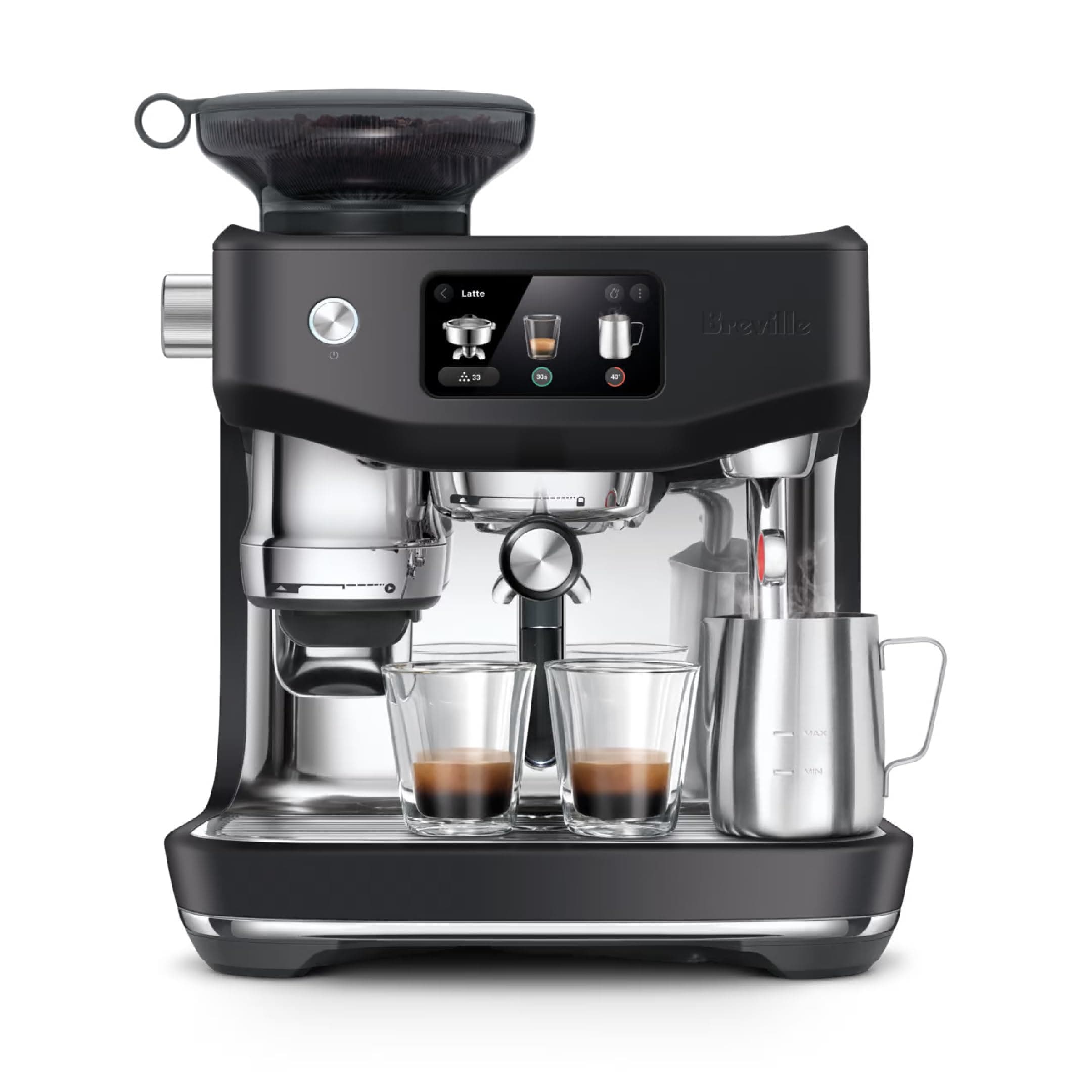 Breville BES985BTR Oracle Jet Espresso Machine, Black Truffle | Automatically brew barista-quality lattes, cappuccinos and cold brew at home with this coffee maker with built-in grinder