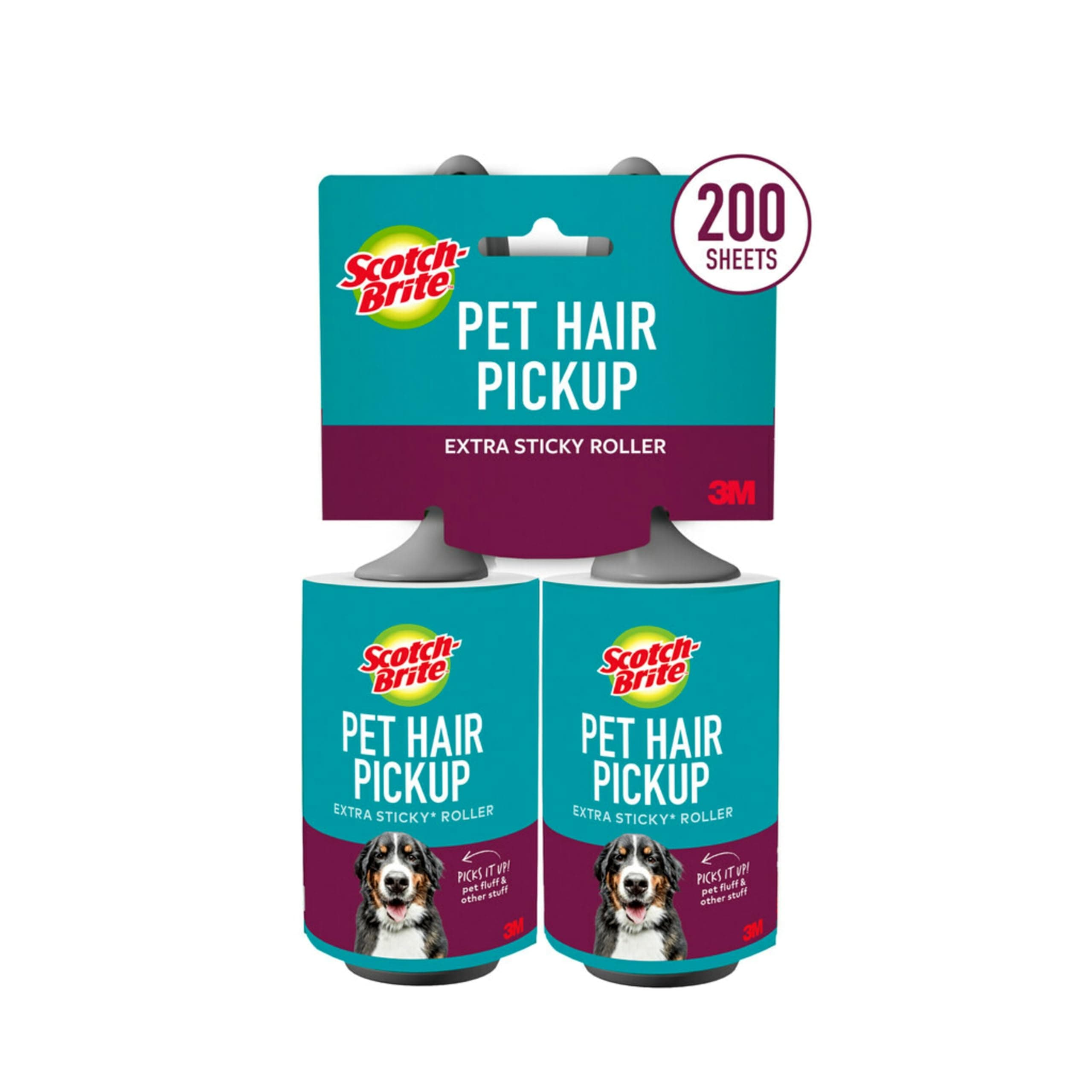 Scotch-Brite Pet Hair Extra Sticky Lint Roller,200 Sheets Total, 2 Pack | Scotch-Brite Pet Hair Extra Sticky Lint Roller,200 Sheets Total, 2 Pack