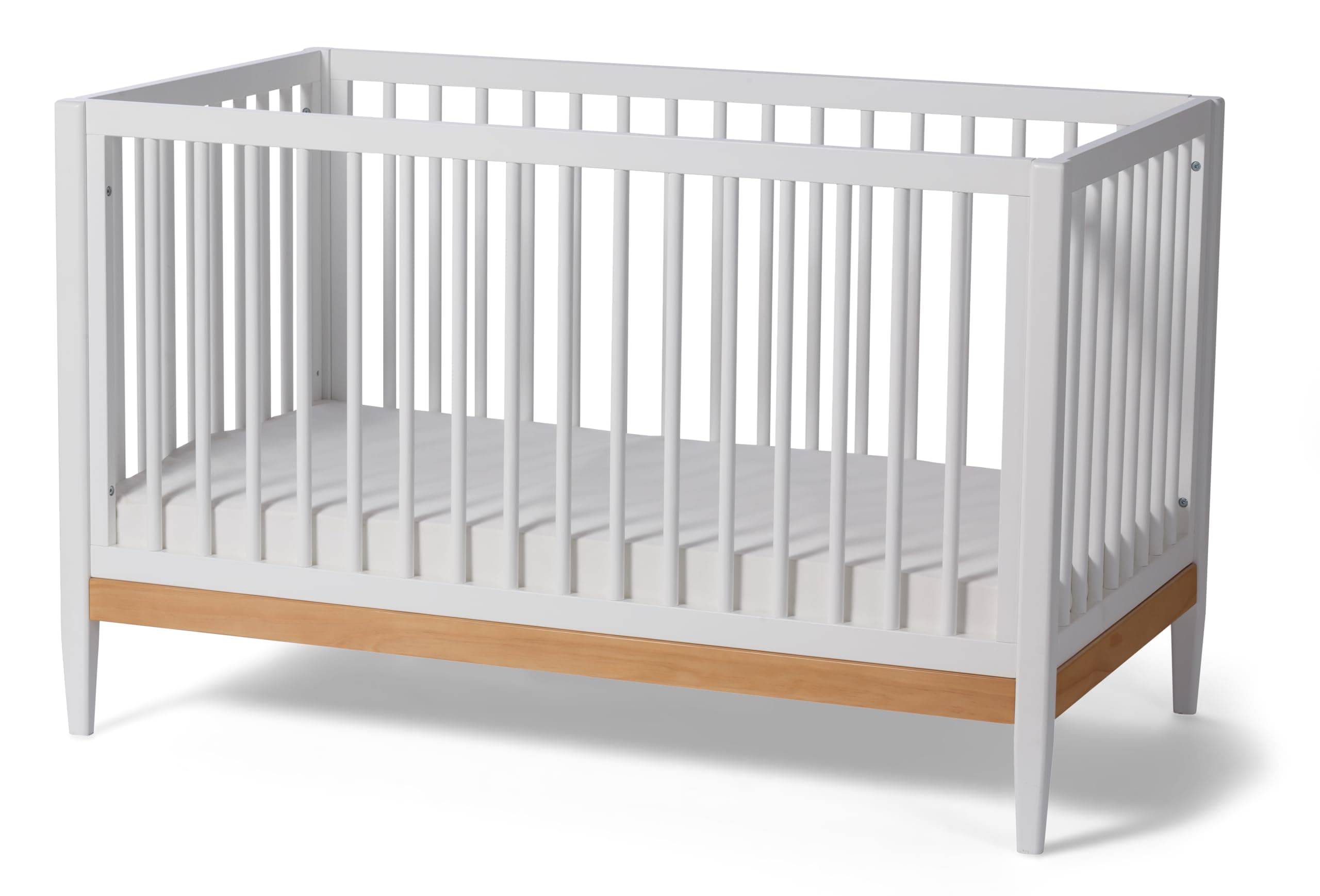 Little Seeds Clover 4-in-1 Convertible Baby Crib to Toddler Bed, White
