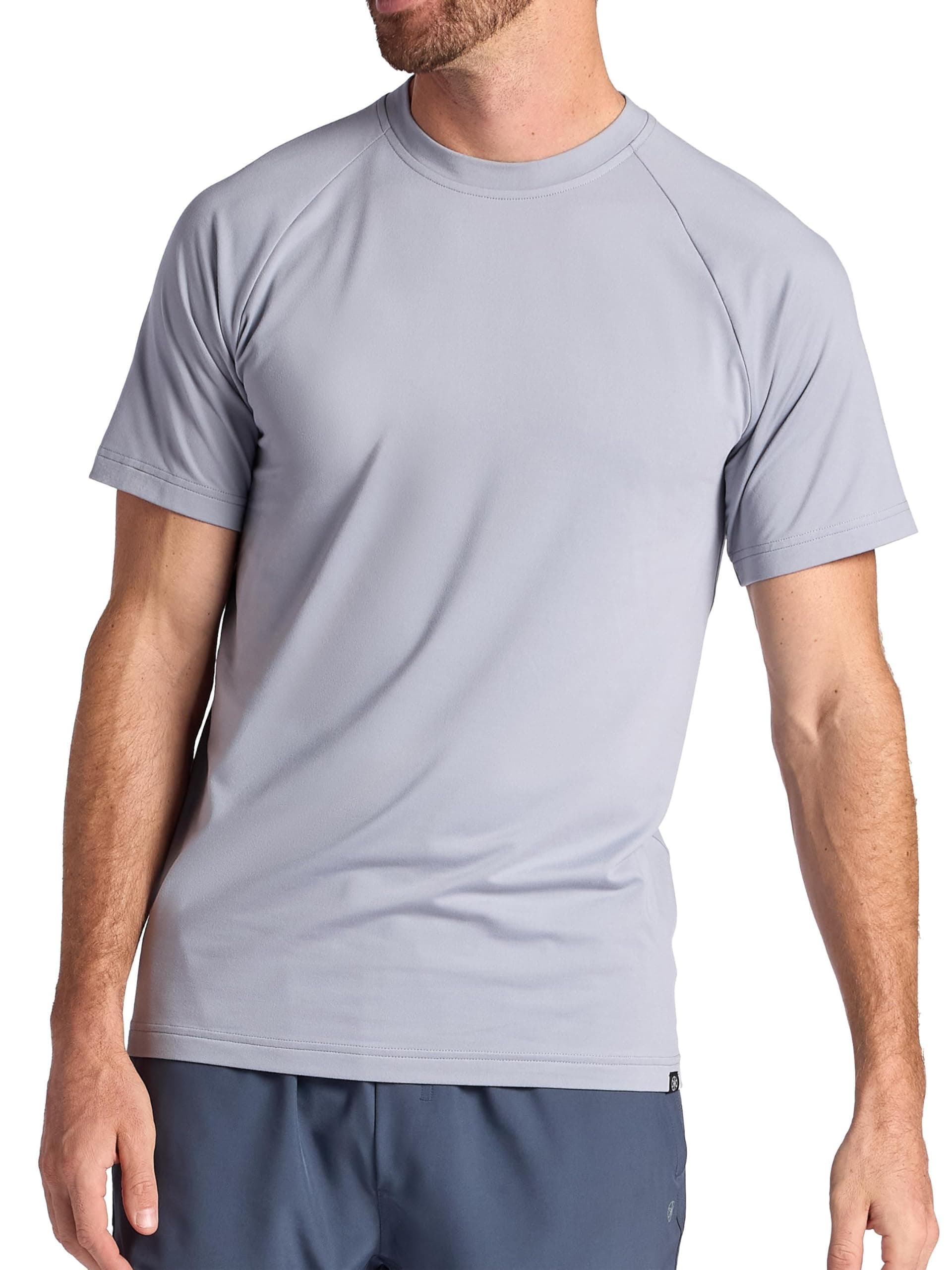 Gaiam Men's Supine Crewneck Top, Relaxed Fit, Stretch Midweight Material