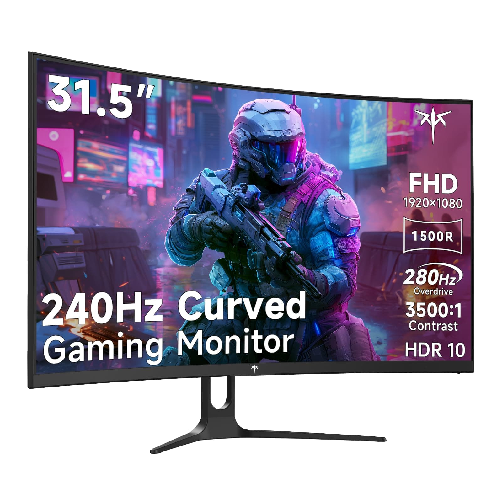KTC 32 Inch 280Hz 240Hz Curved Gaming Monitor, FHD PC Monitor 1080P, H32C5 | 1500R, Adaptive-Sync, HDR, 128% sRGB, 3500:1 Contrast, HDMI/DisplayPort, VESA Compatible