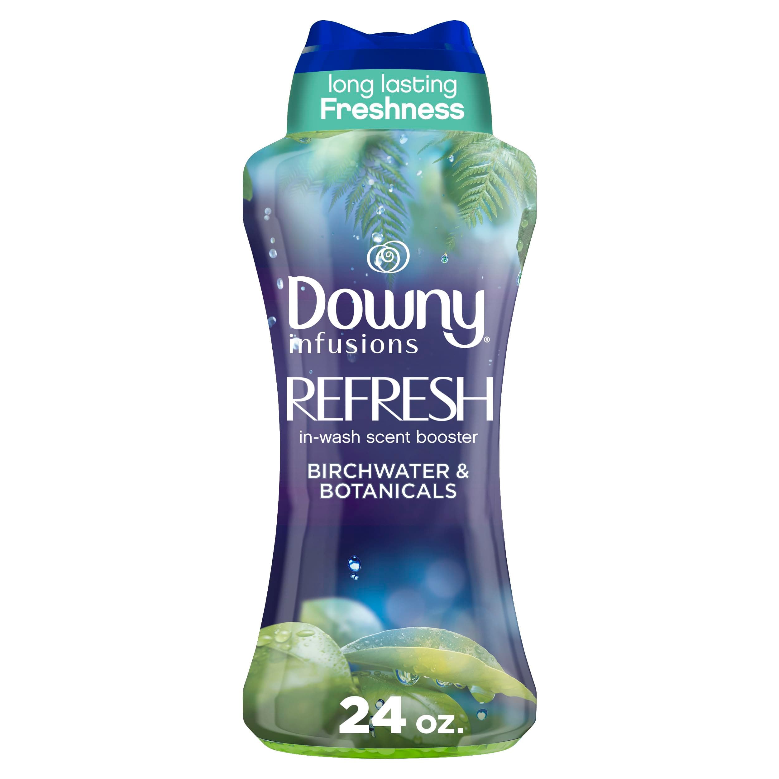 Downy Infusions In-Wash Laundry Scent Booster Beads, REFRESH, Botanical Florals and Birch Water Scent, 24 oz